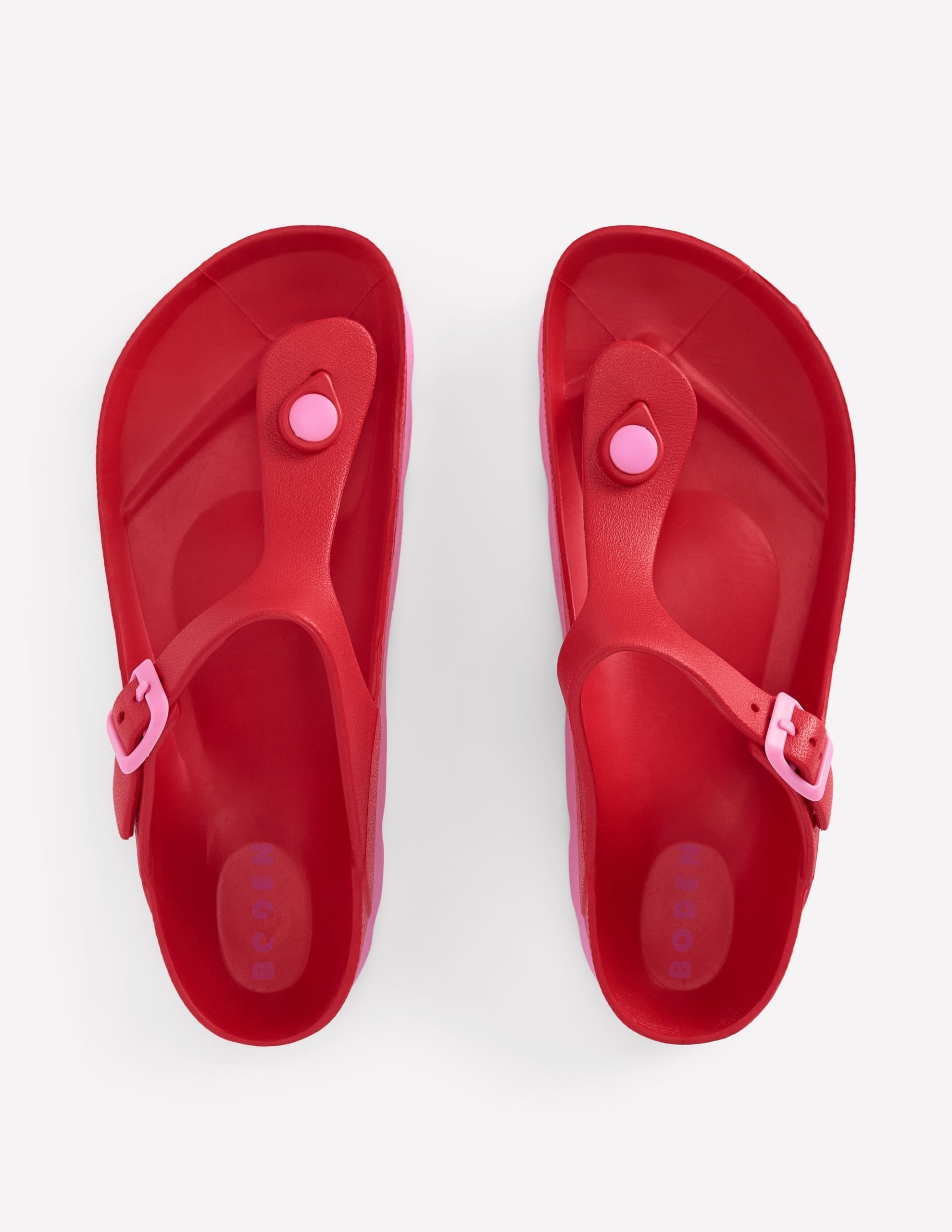 Lyla Toe Post Sandals-Red/Pink - Image 5