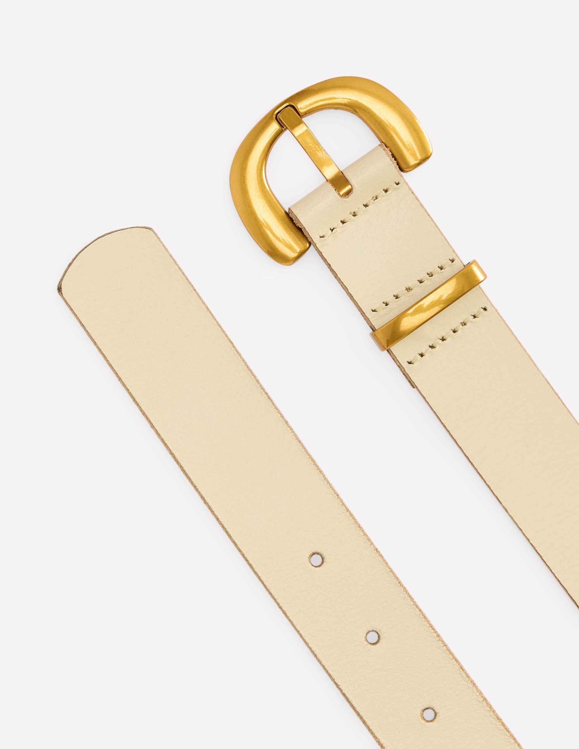 Chunky Buckle Belt-Ecru - Image 3