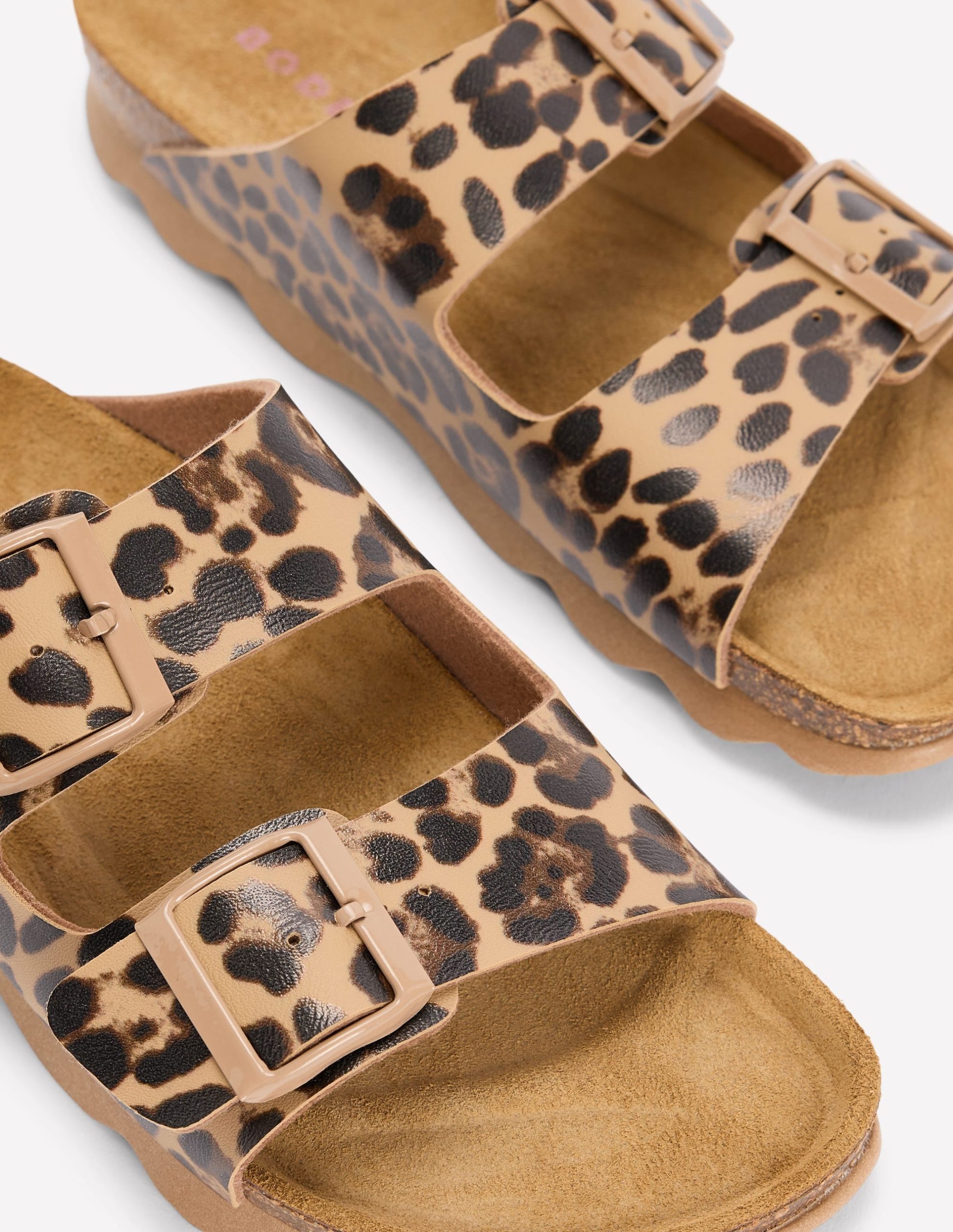 Lyla Printed Buckle Sliders-Leopard - Image 4