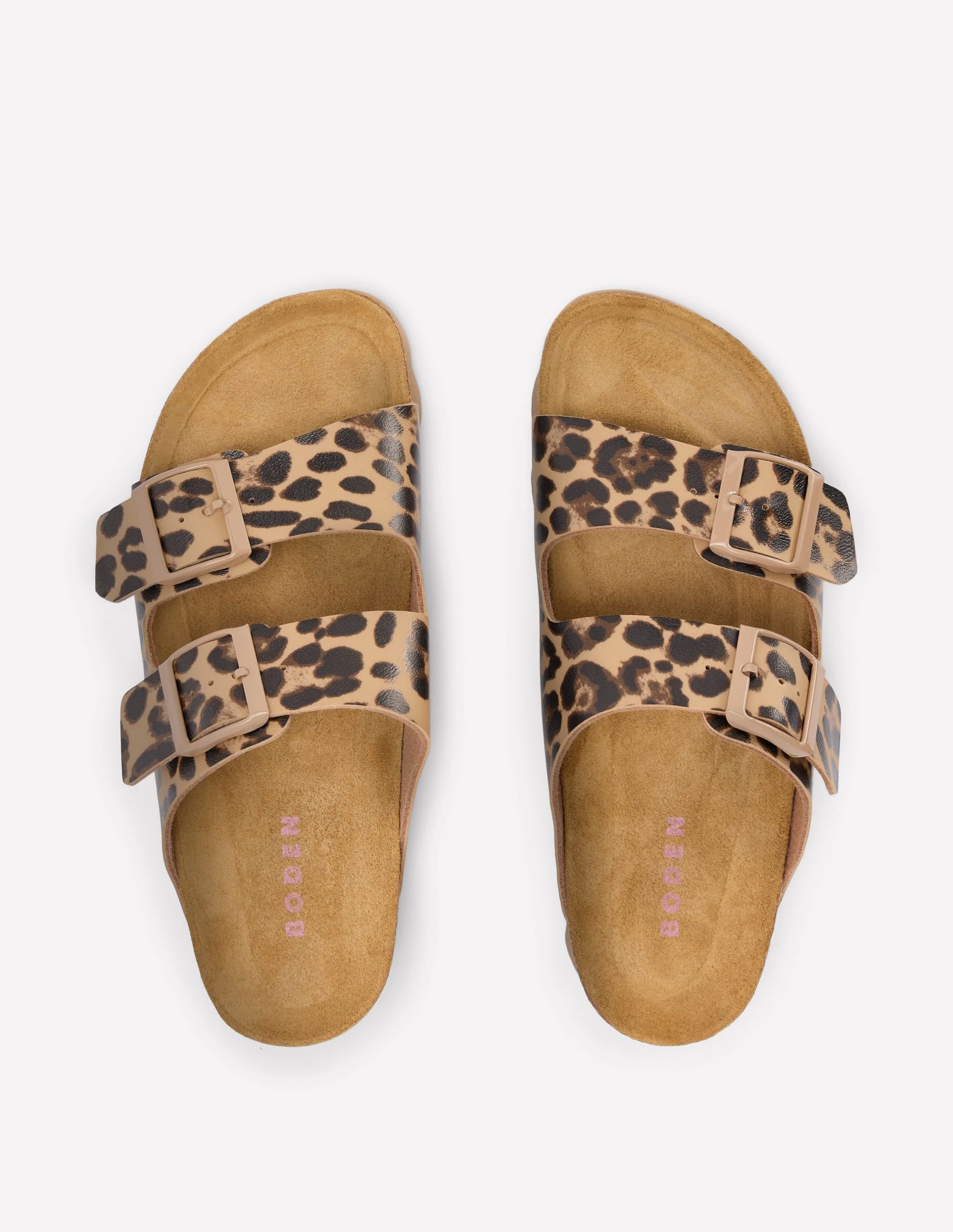 Lyla Printed Buckle Sliders-Leopard - Image 5