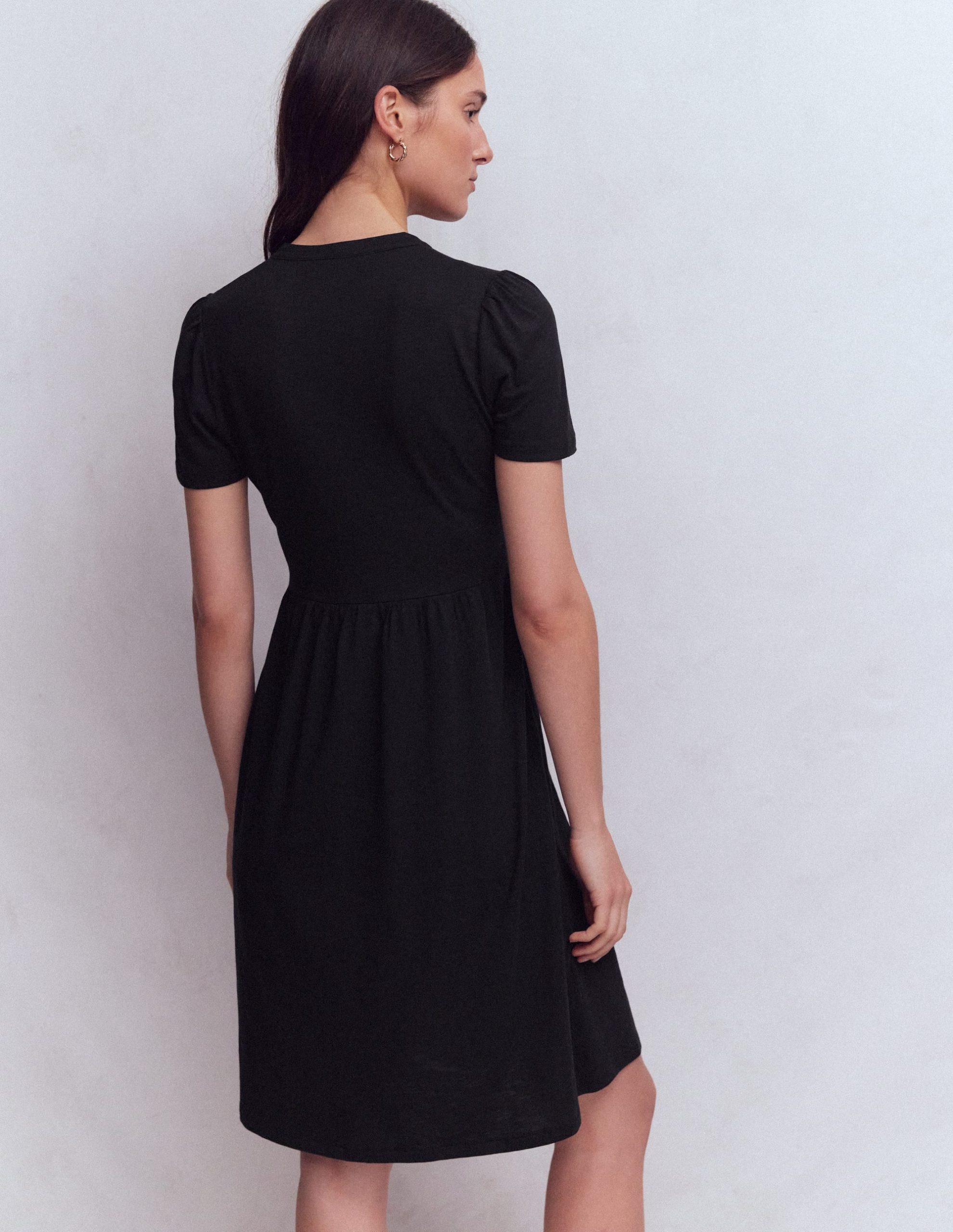 Naomi Short Sleeve Dress-Black - Image 3