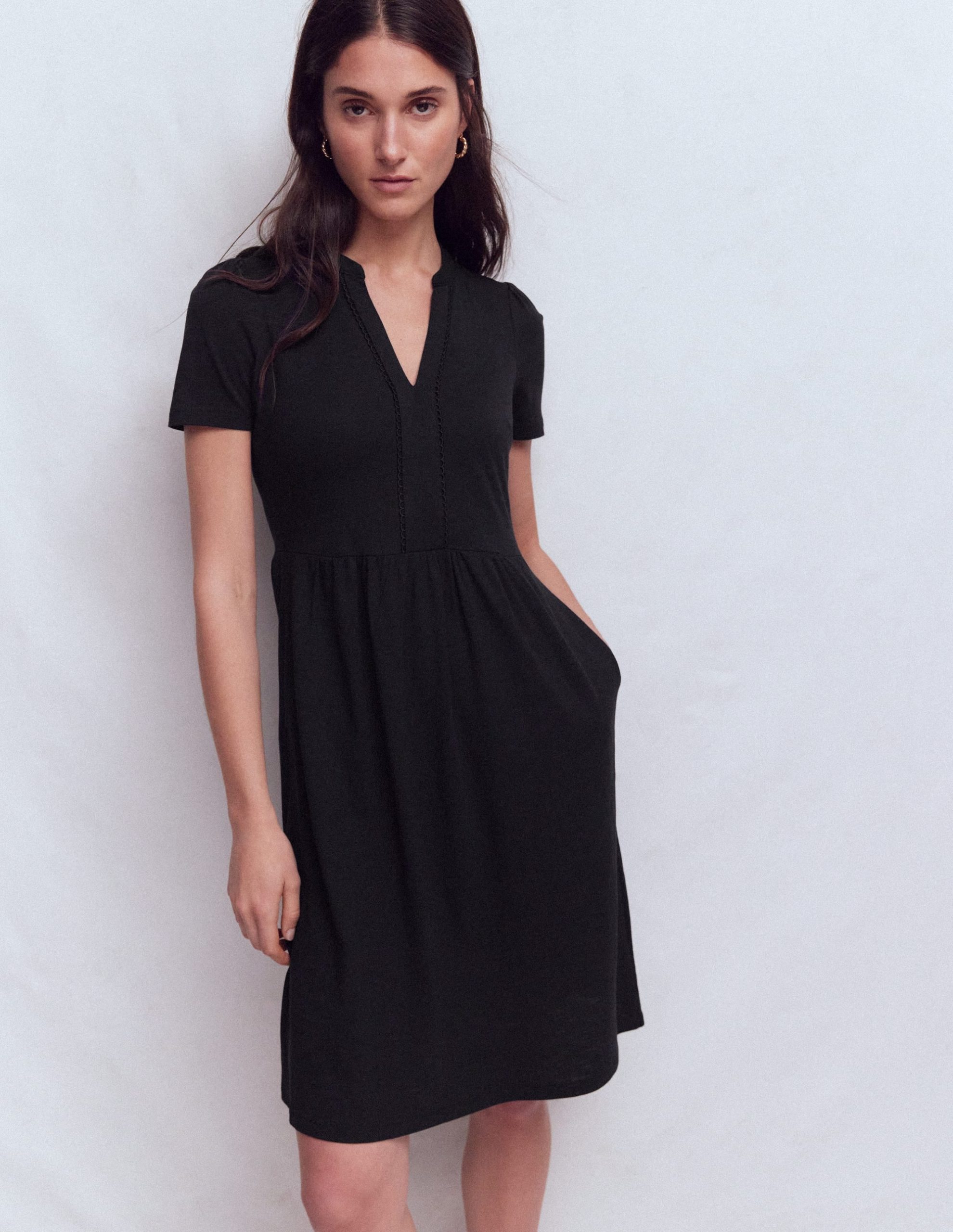 Naomi Short Sleeve Dress-Black - Image 4