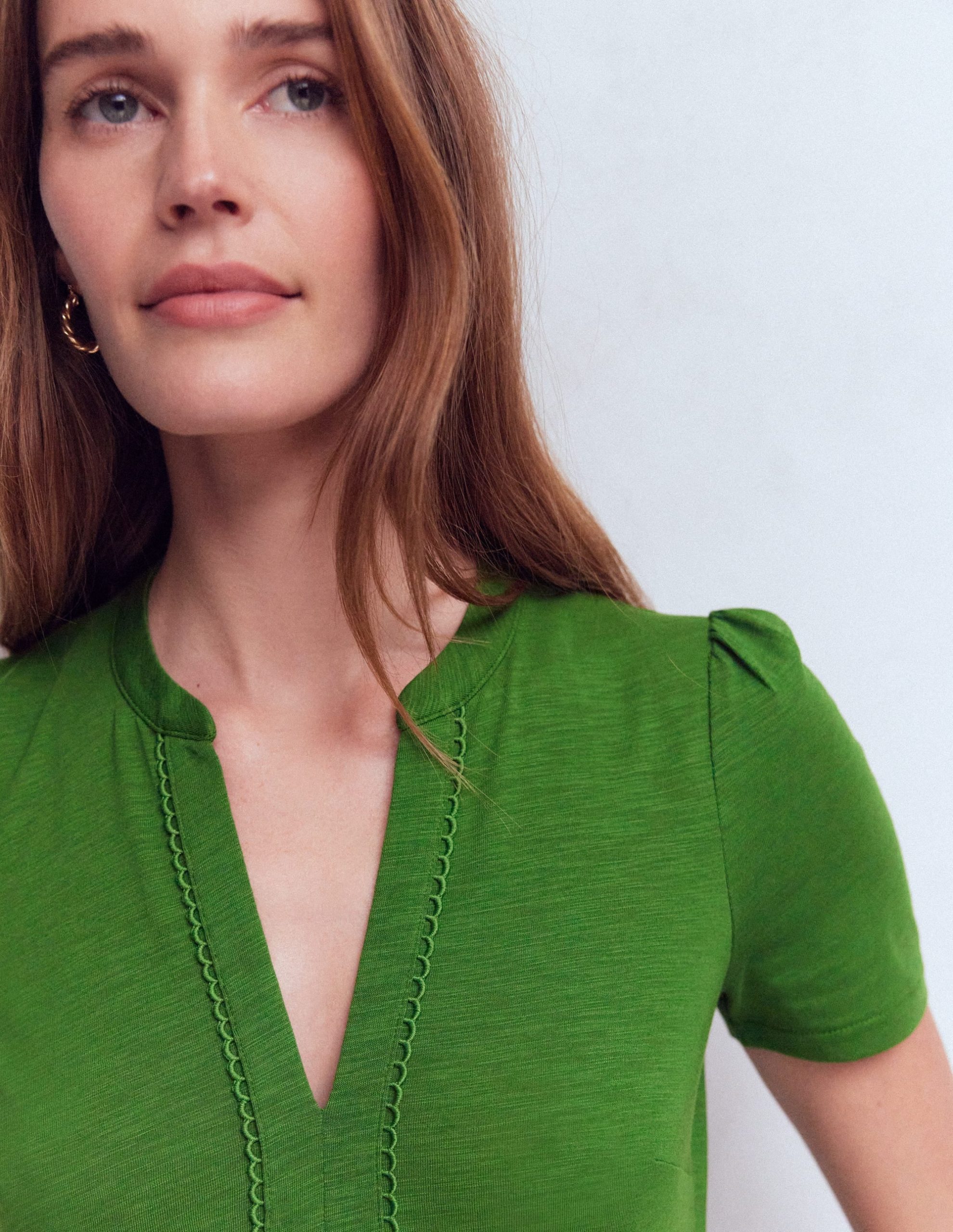 Naomi Short Sleeve Dress-Promenade Green - Image 3