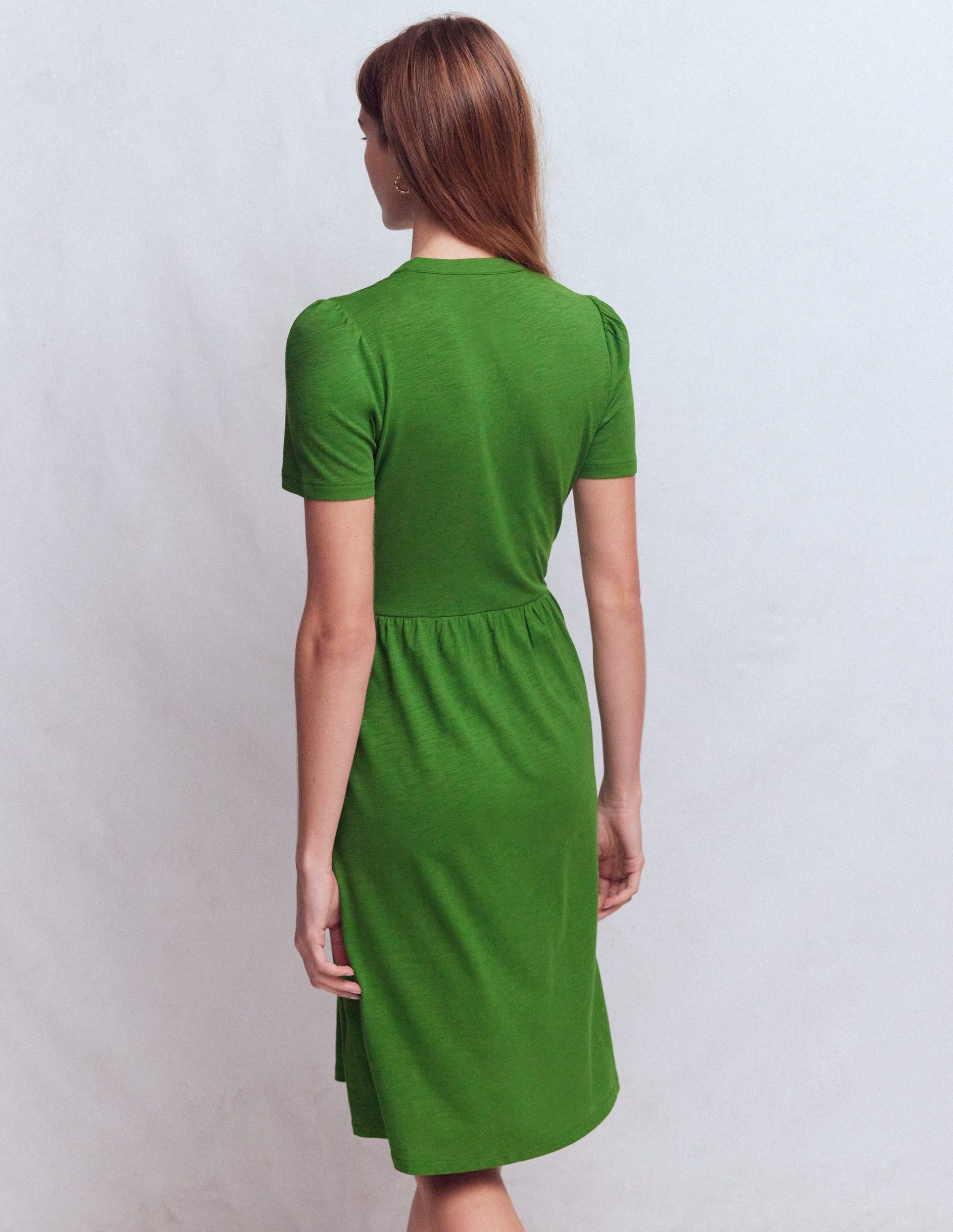 Naomi Short Sleeve Dress-Promenade Green - Image 4