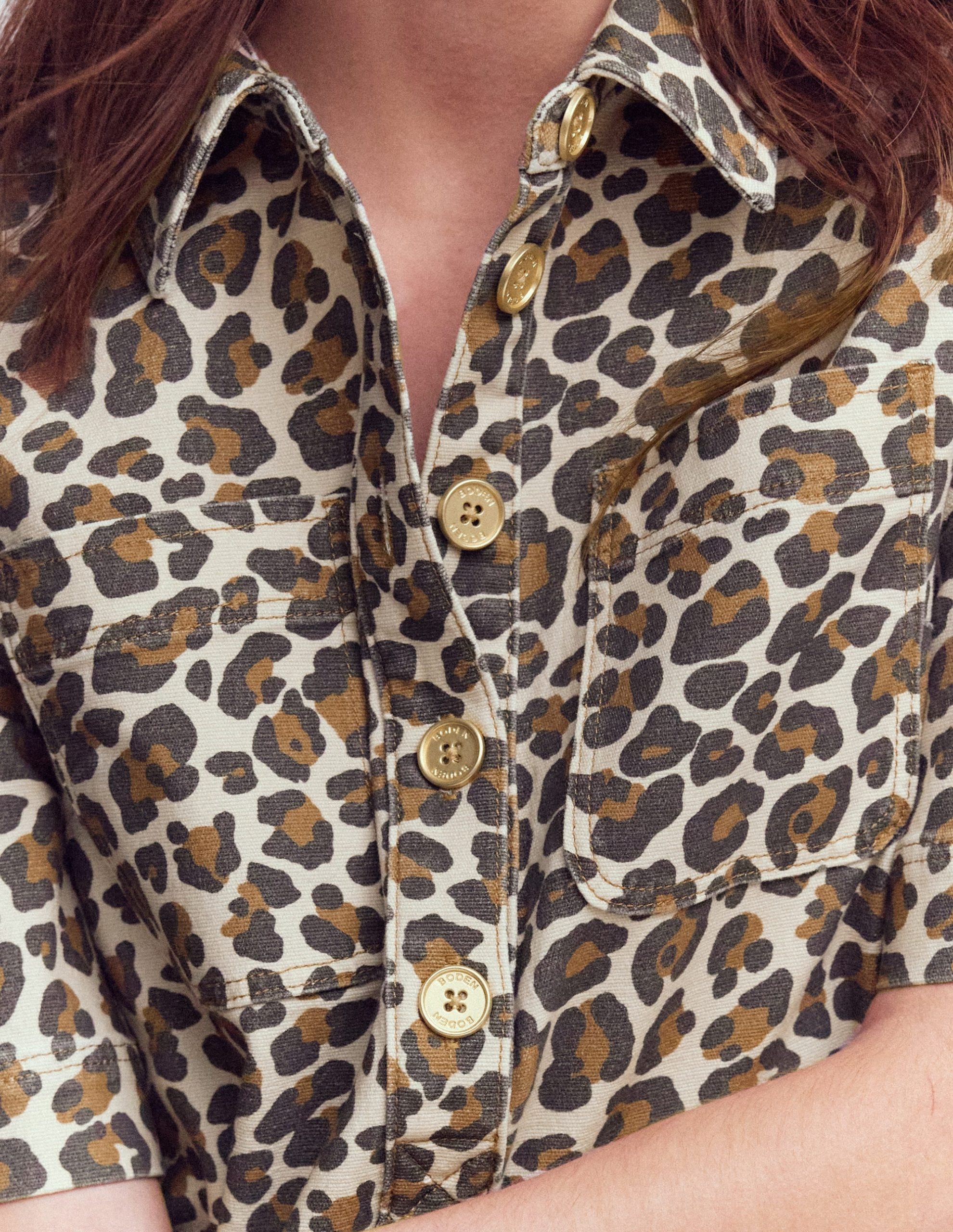 Zia Pocket Shift Dress-Almond Milk. Cheetah Pop - Image 2