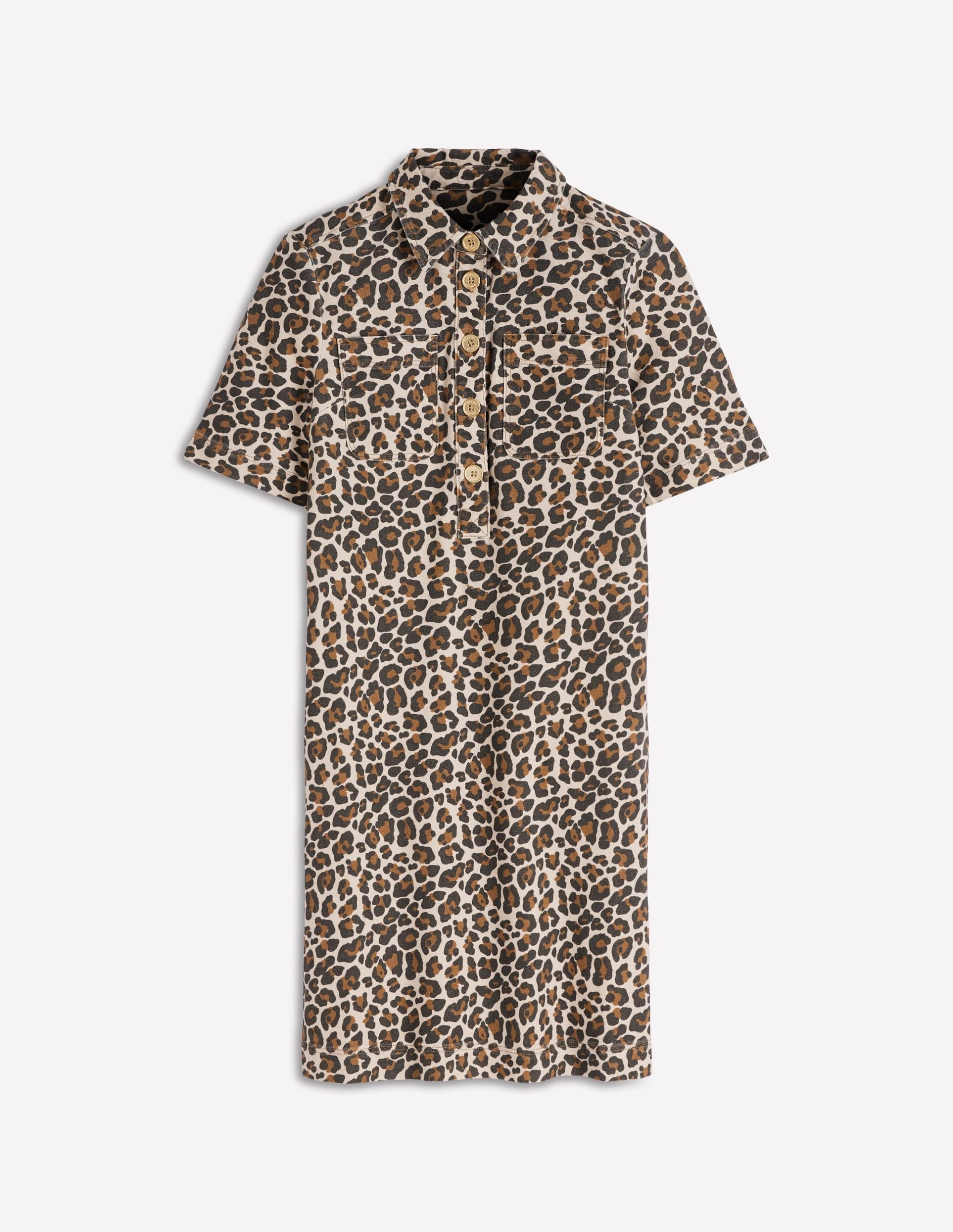 Zia Pocket Shift Dress-Almond Milk. Cheetah Pop - Image 5
