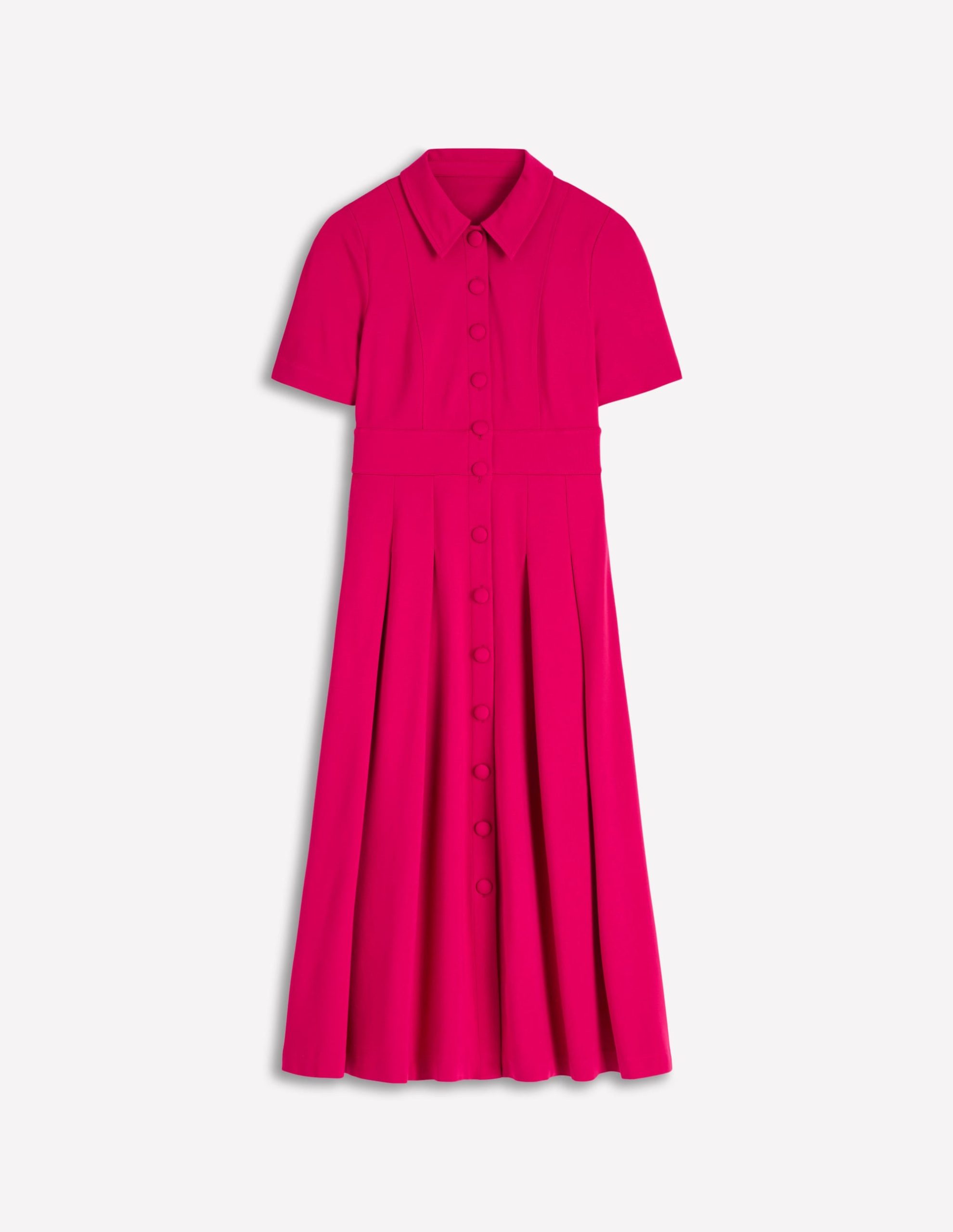 Bridget Ponte Shirt Dress-Pomegranate - Image 6