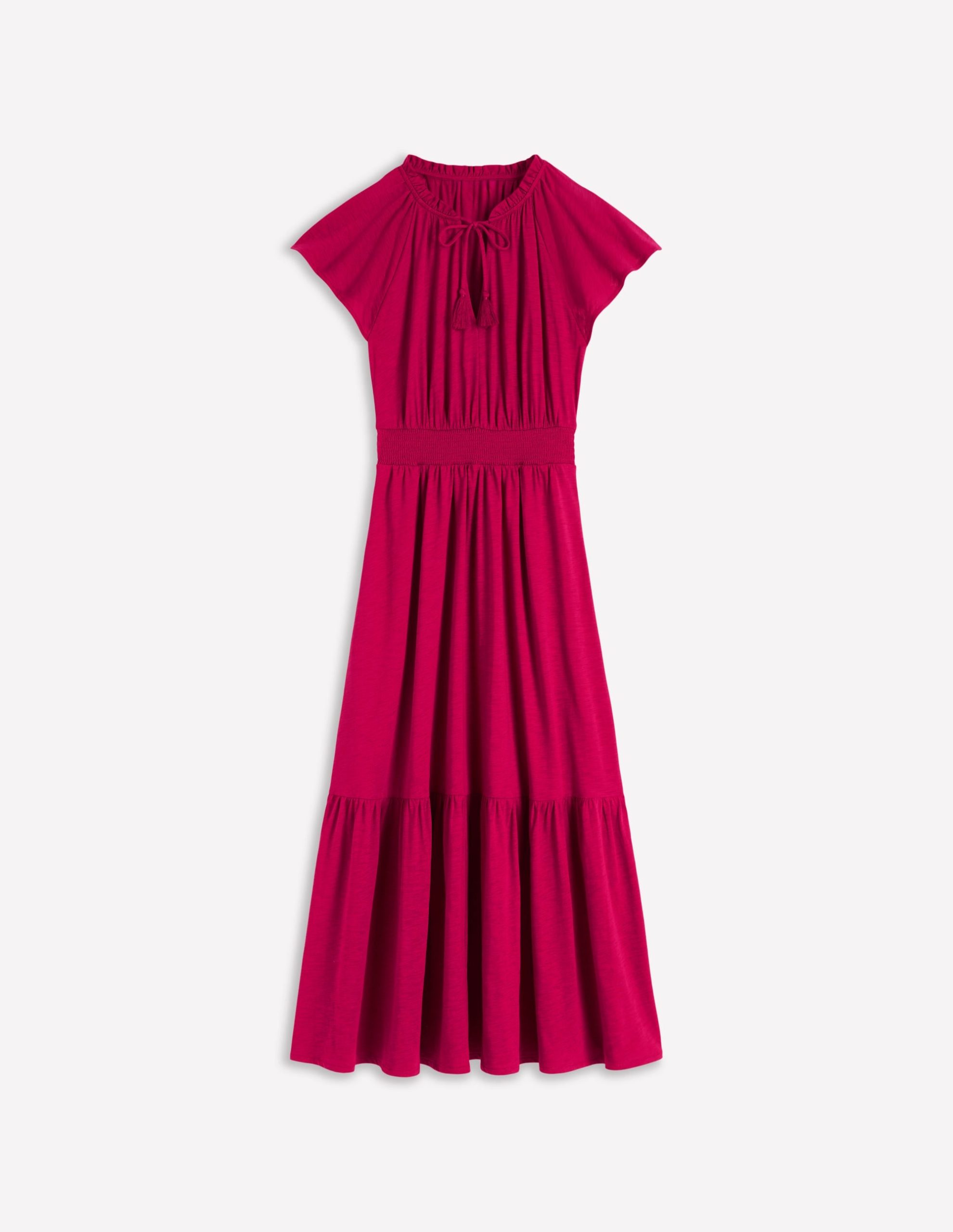 Tala Tiered Jersey Maxi Dress-Pomegranate - Image 5