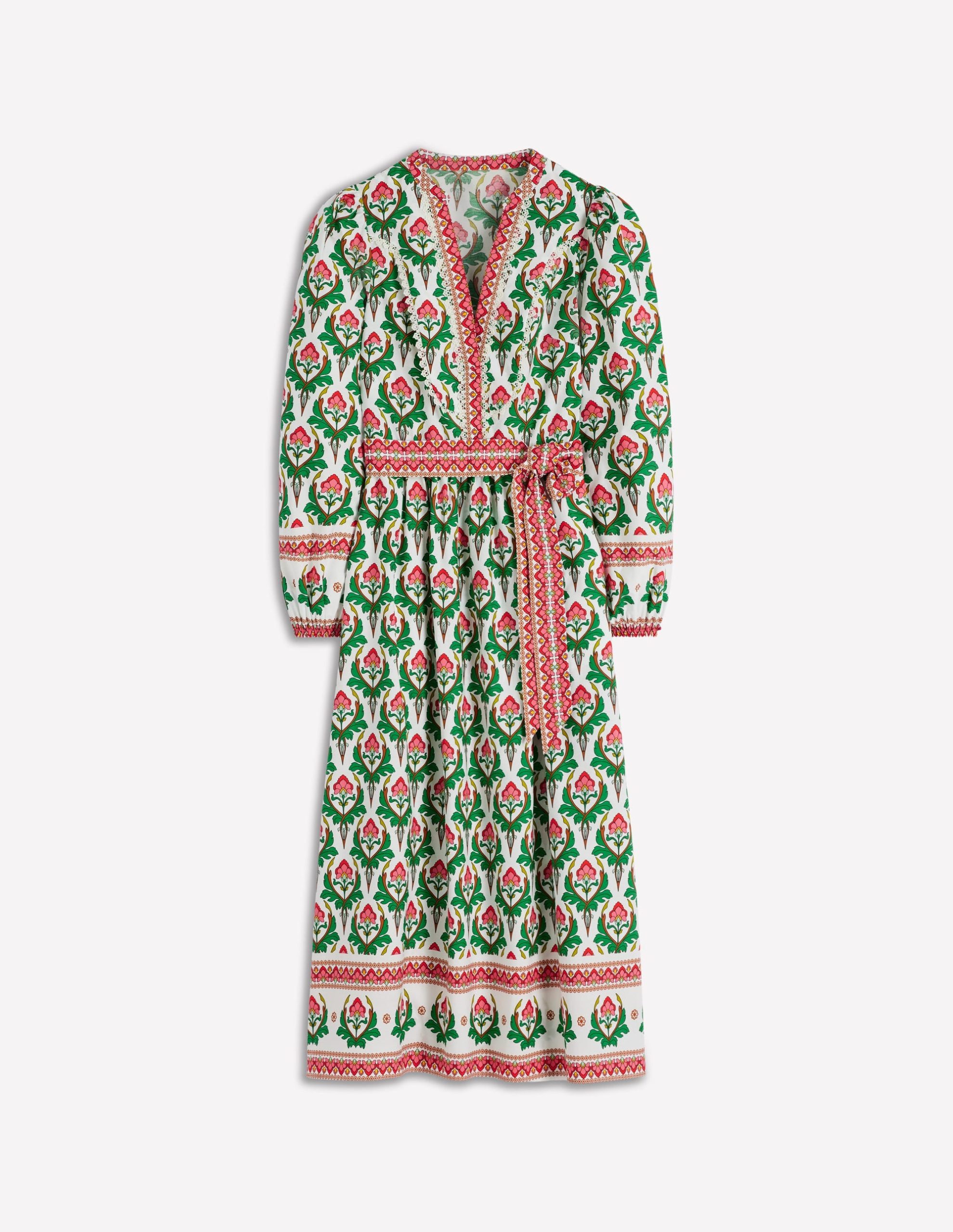 Cary Cotton Midi Dress-Multi. Ornamental Stamp - Image 6