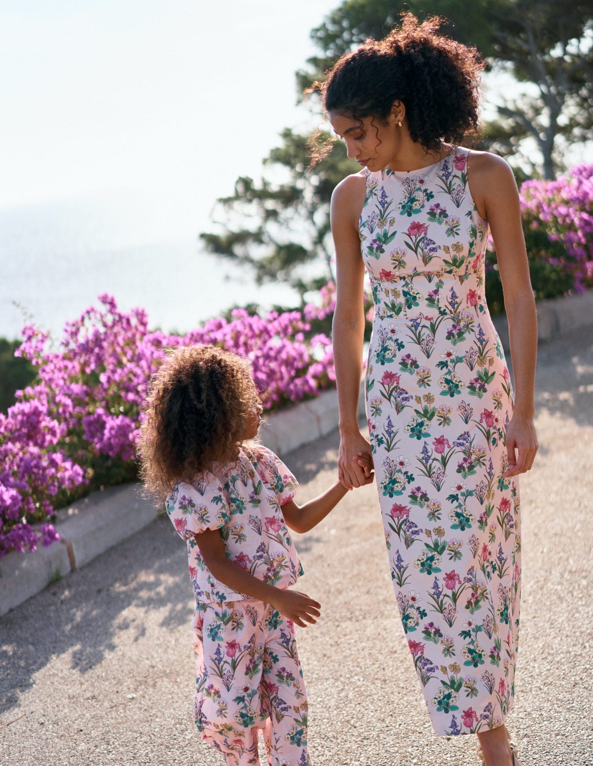 Silvia Boned Bodice Maxi Dress-French Pink. Delicate Blossom - Image 6