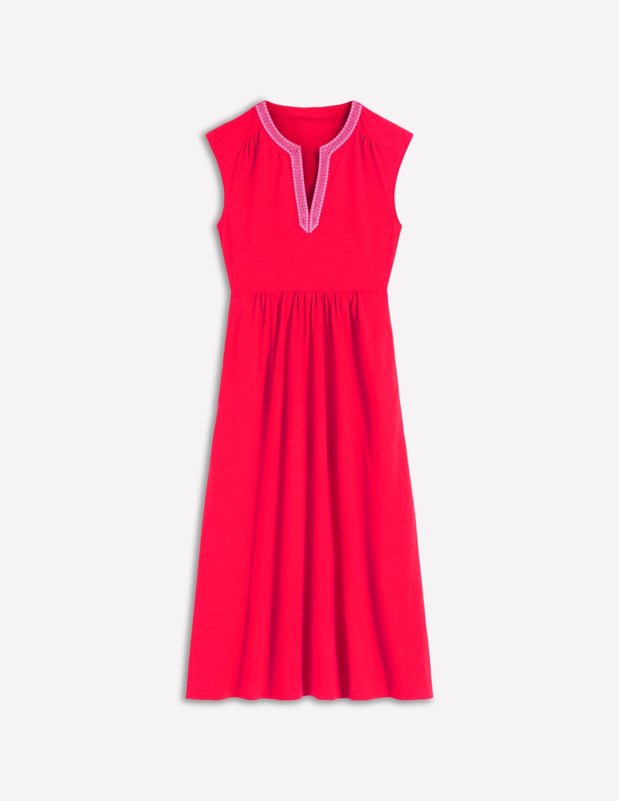 May Jersey Midi Dress-Poppy Red - Image 5