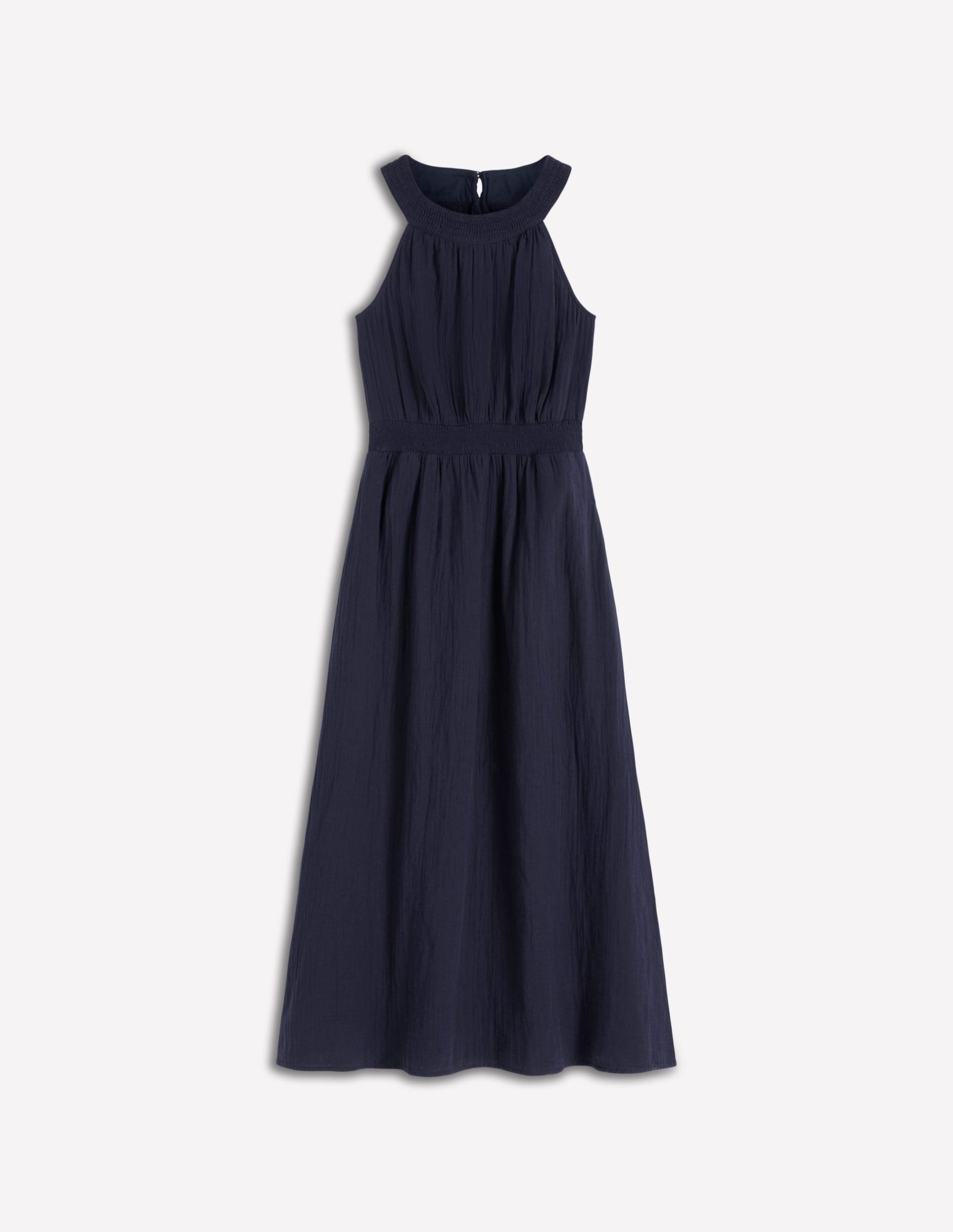 Daphne Double Cloth Dress-NAVY - Image 5
