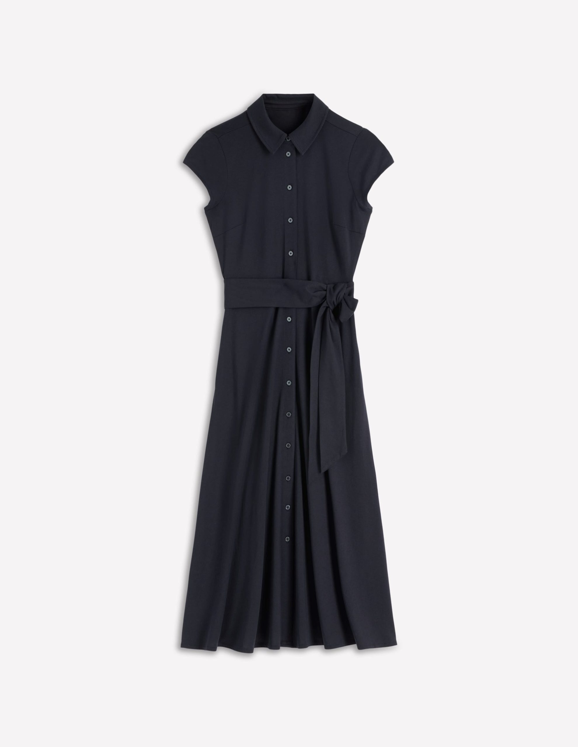 Marcia Jersey Shirt Dress-Navy - Image 6