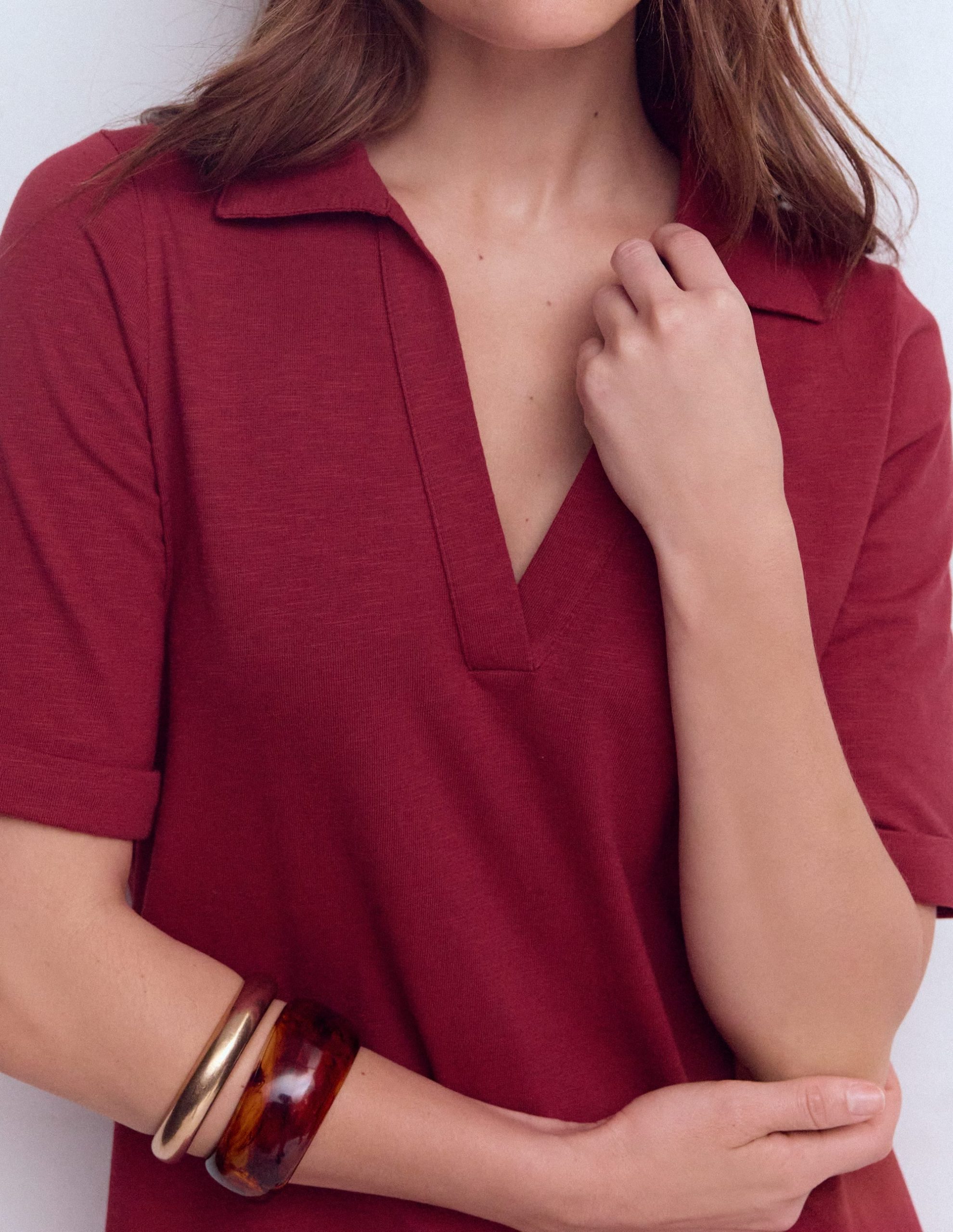 Tilda Jersey T-shirt Dress-Rich Chestnut - Image 2
