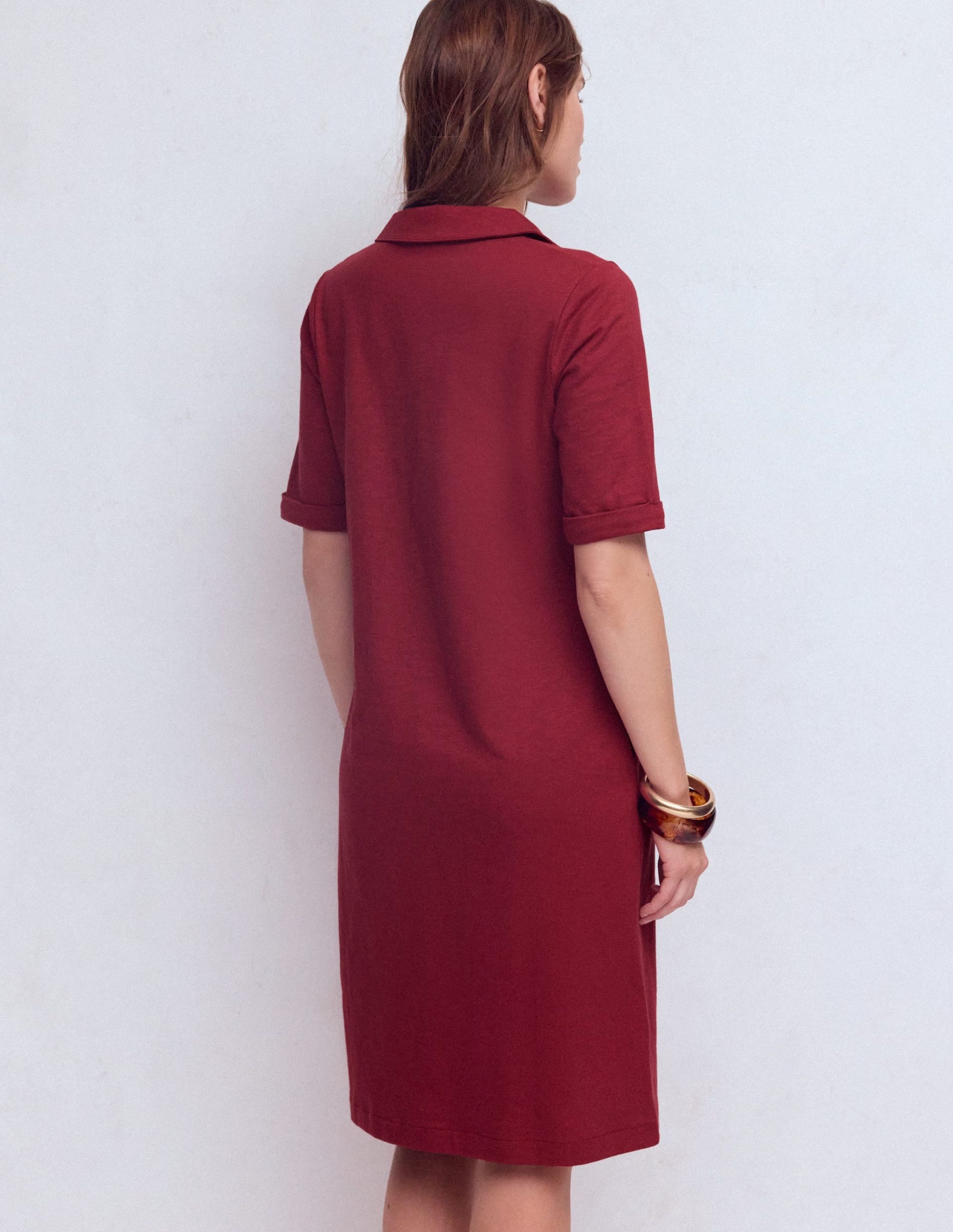 Tilda Jersey T-shirt Dress-Rich Chestnut - Image 3
