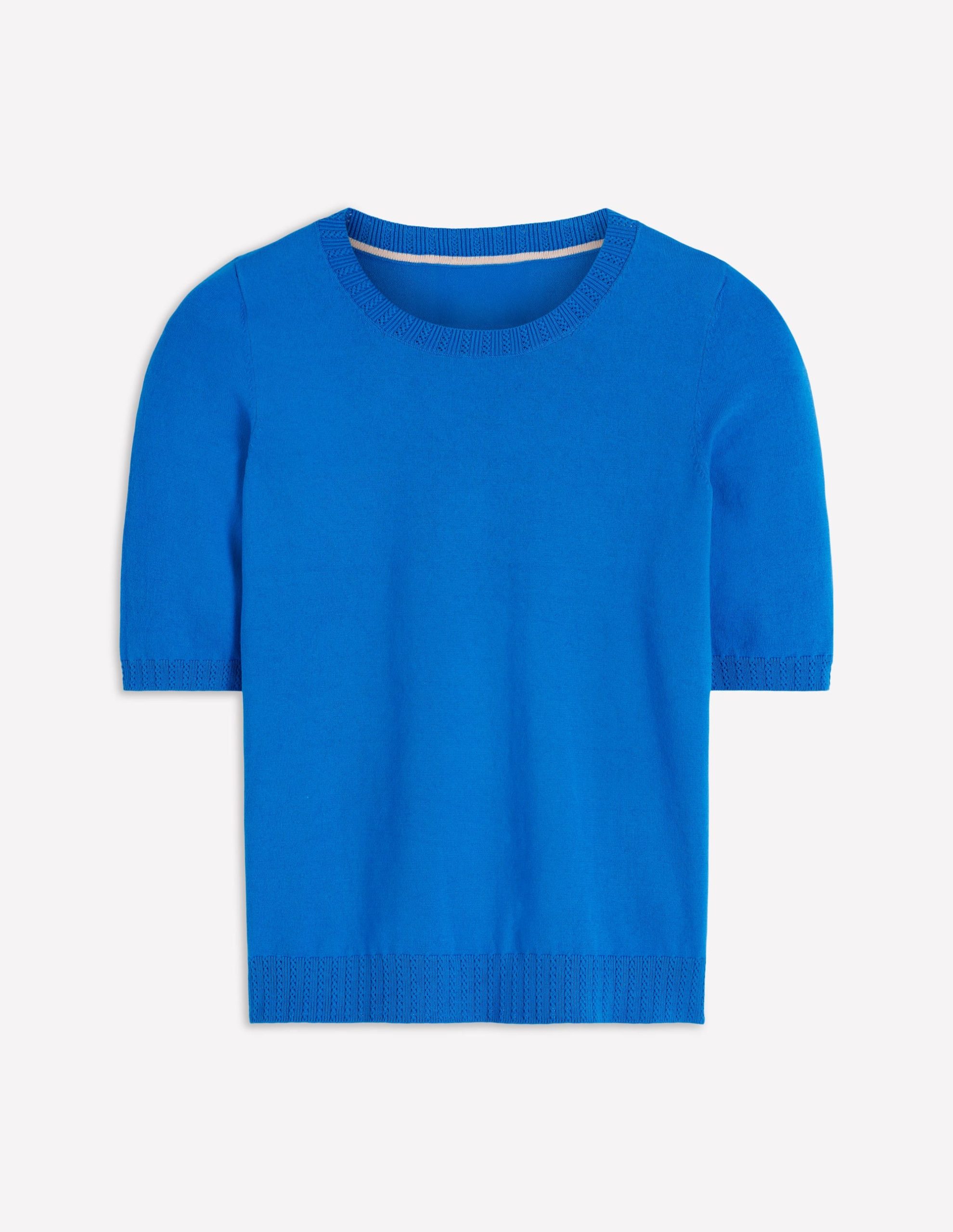 Emilia Cotton Crew T-shirt-Kingfisher Blue - Image 5