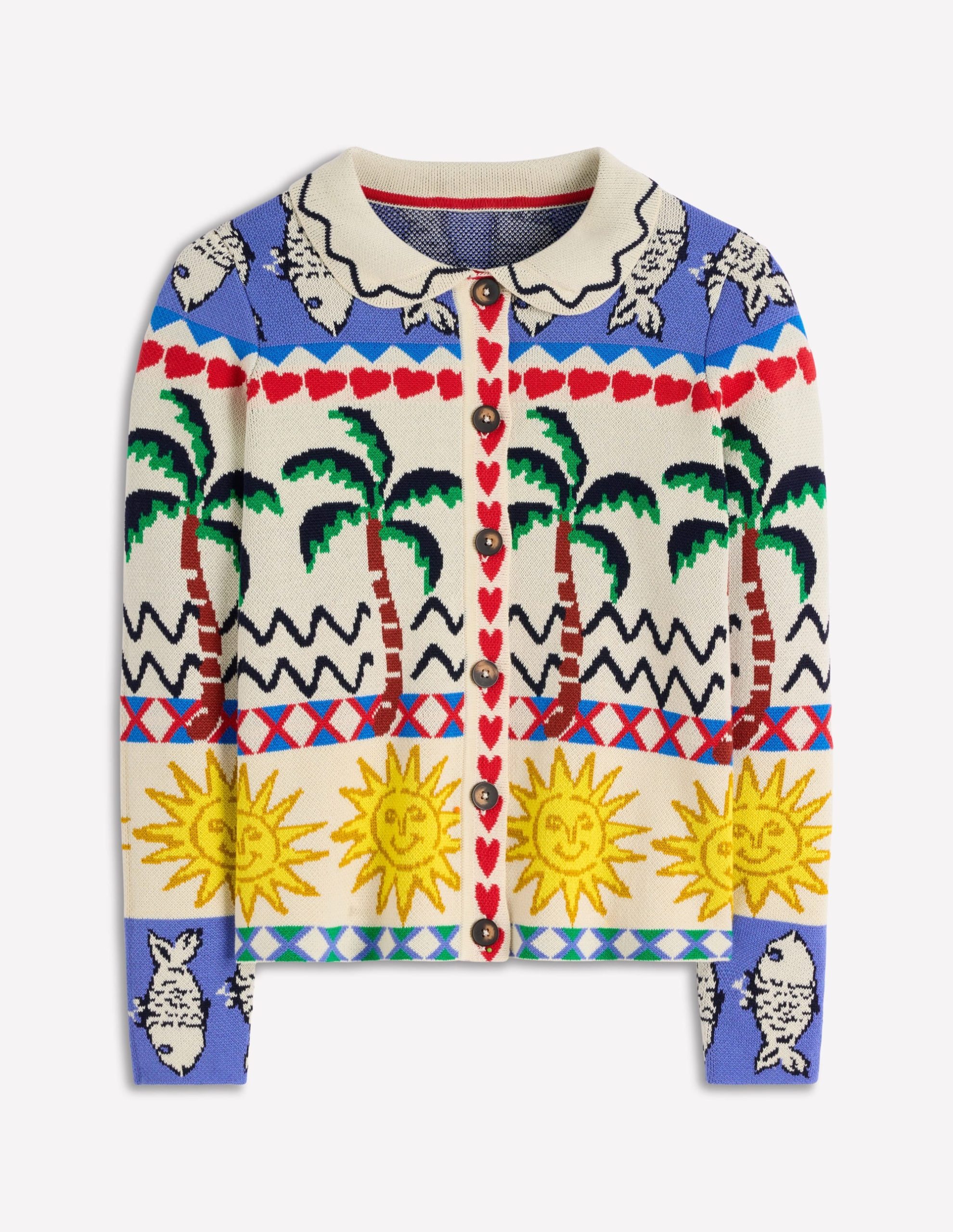 Jacquard Knitted Shacket-Warm Ivory. Novelty - Image 5