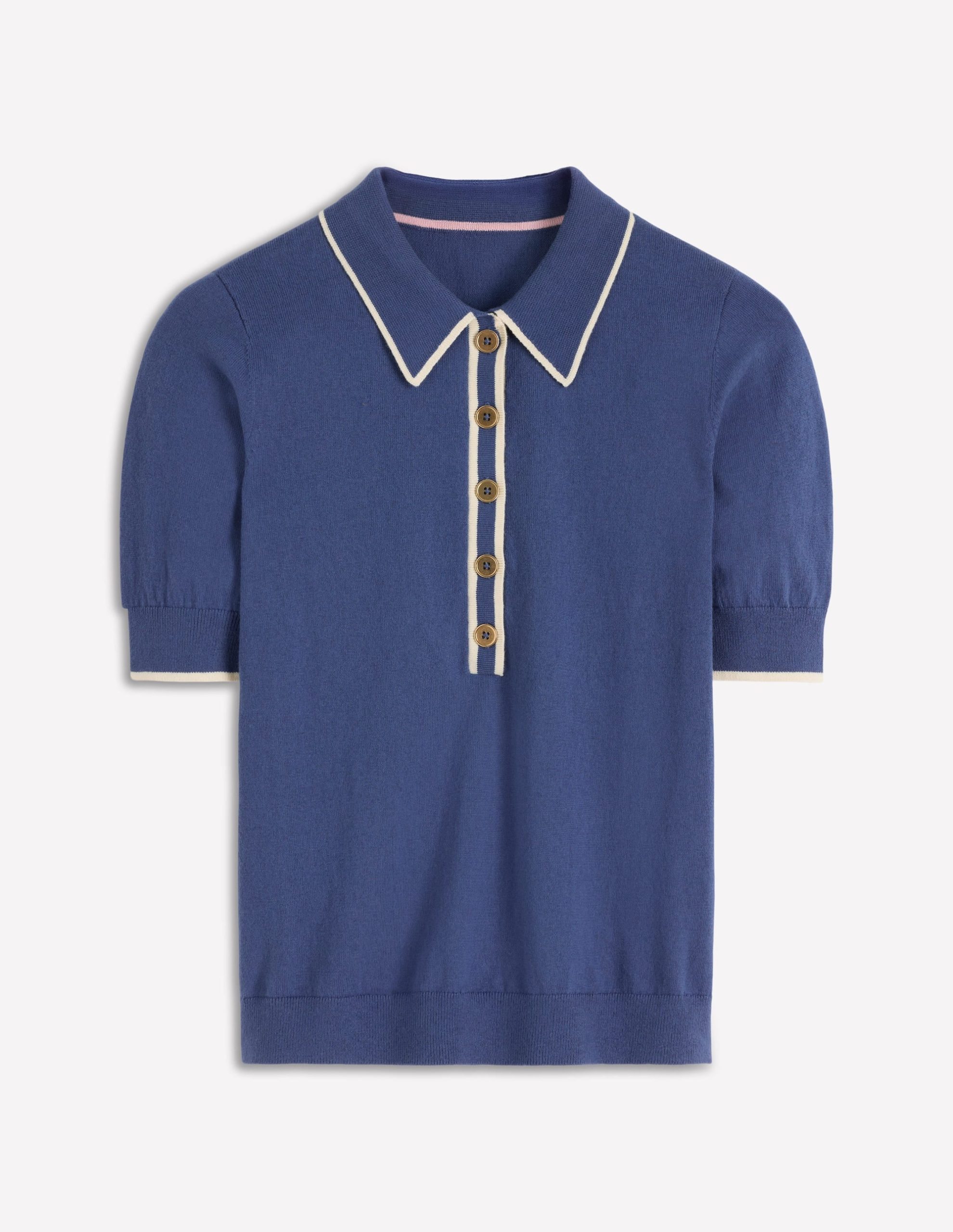 Liz Henley T-Shirt-True Navy - Image 5