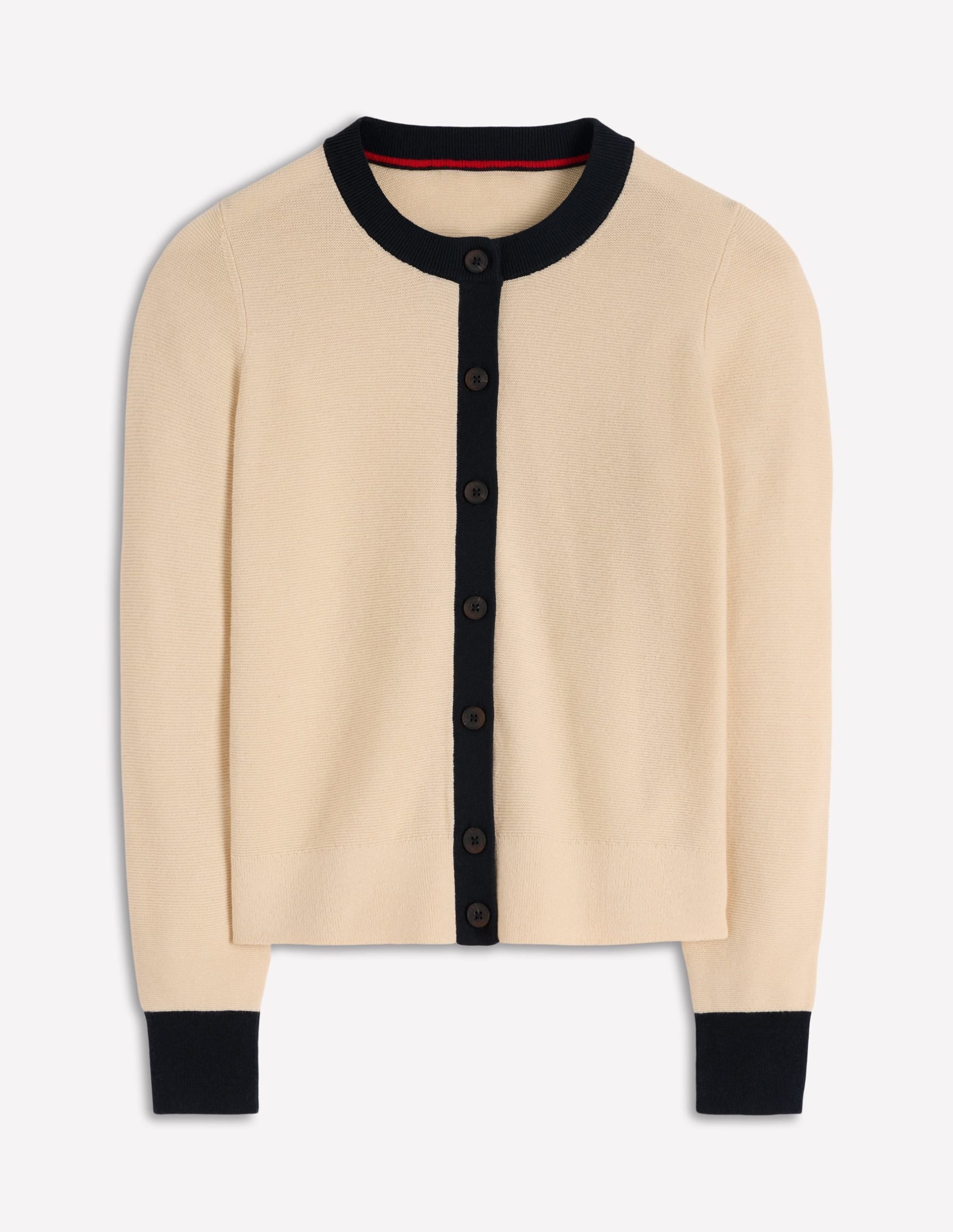 Grace Colour Block Cardigan-Warm Ivory - Image 5