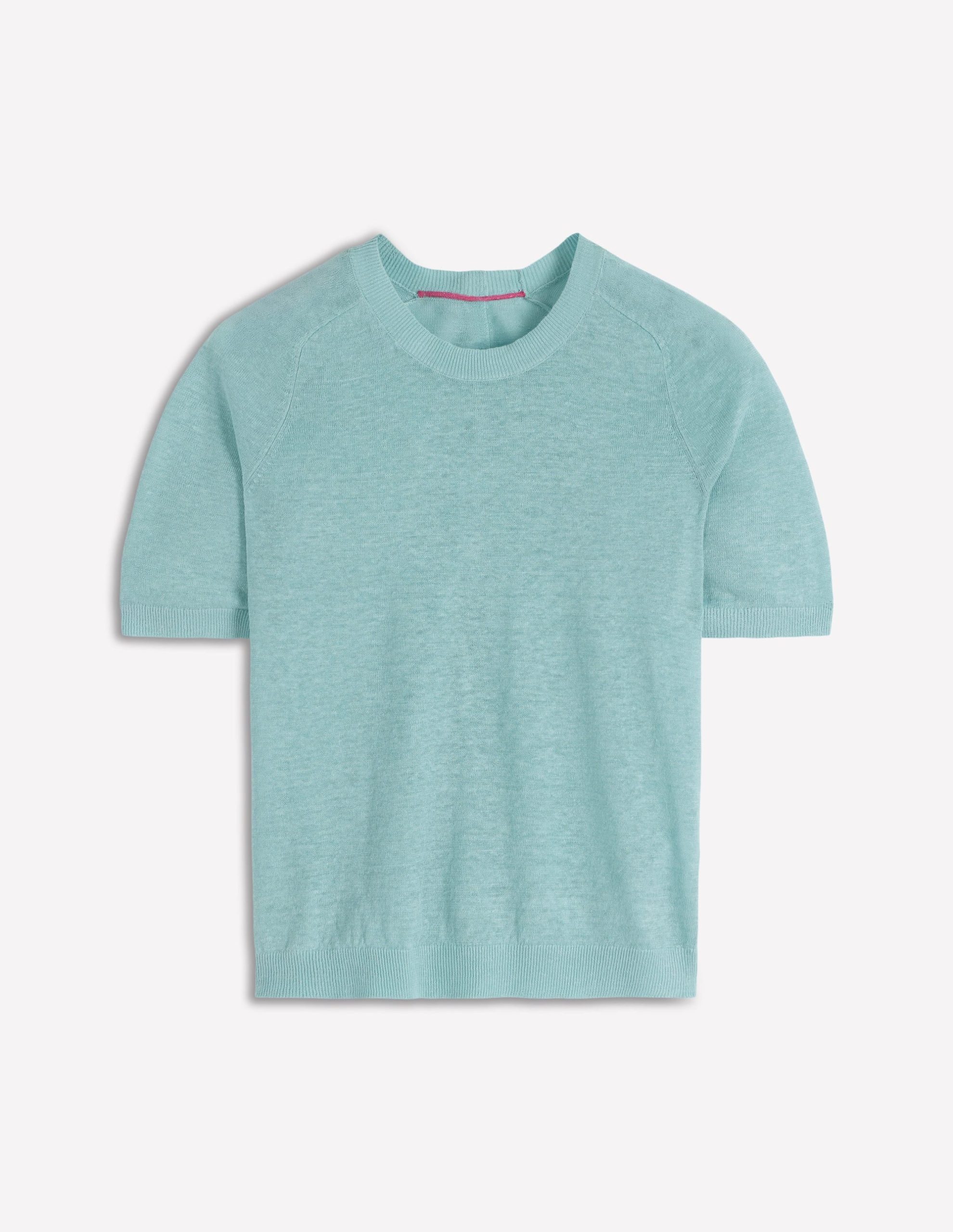 Agnes Linen Button T-Shirt-Seamist Blue - Image 10