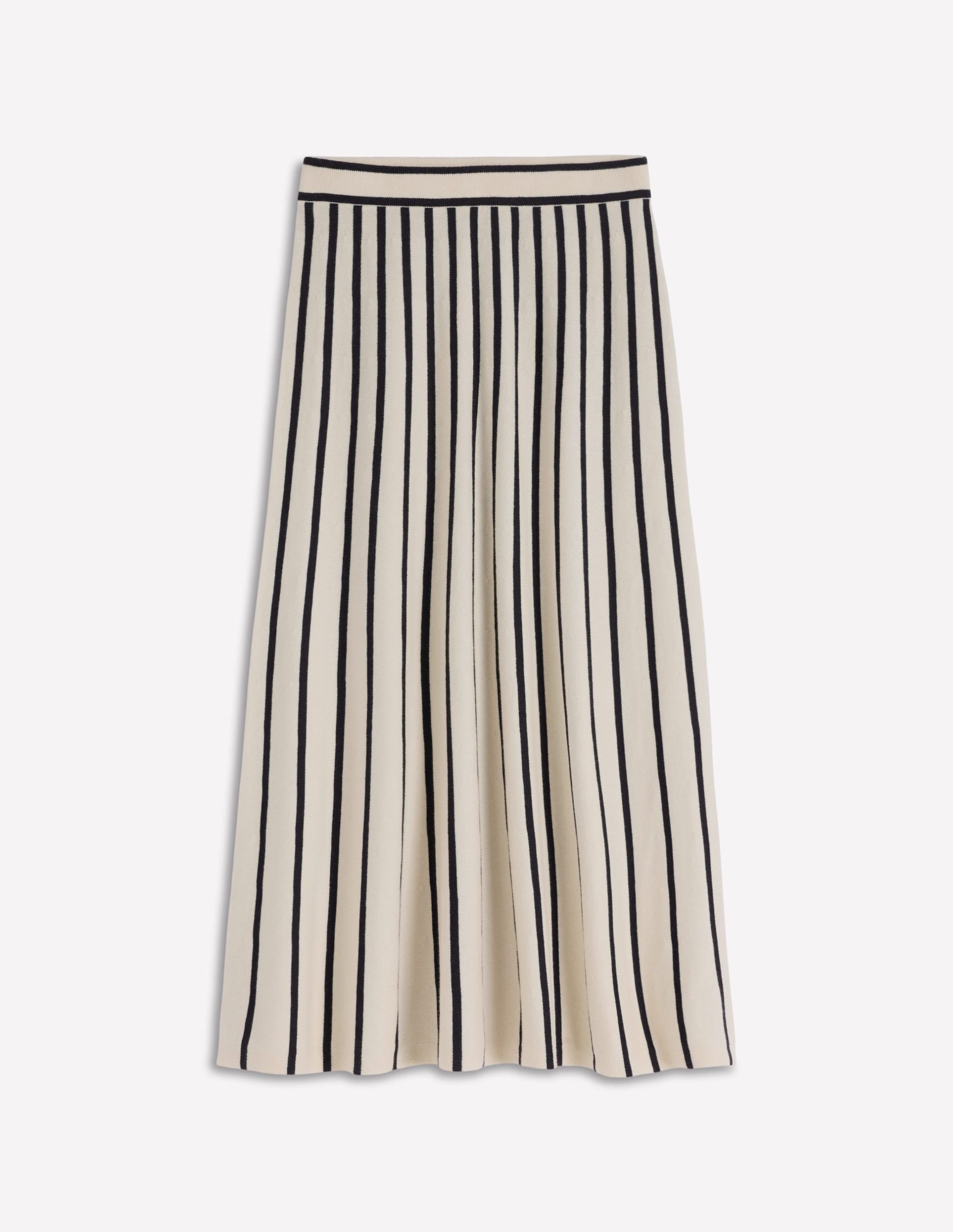 Liz Knitted Midi Skirt-Ivory Stripe - Image 6