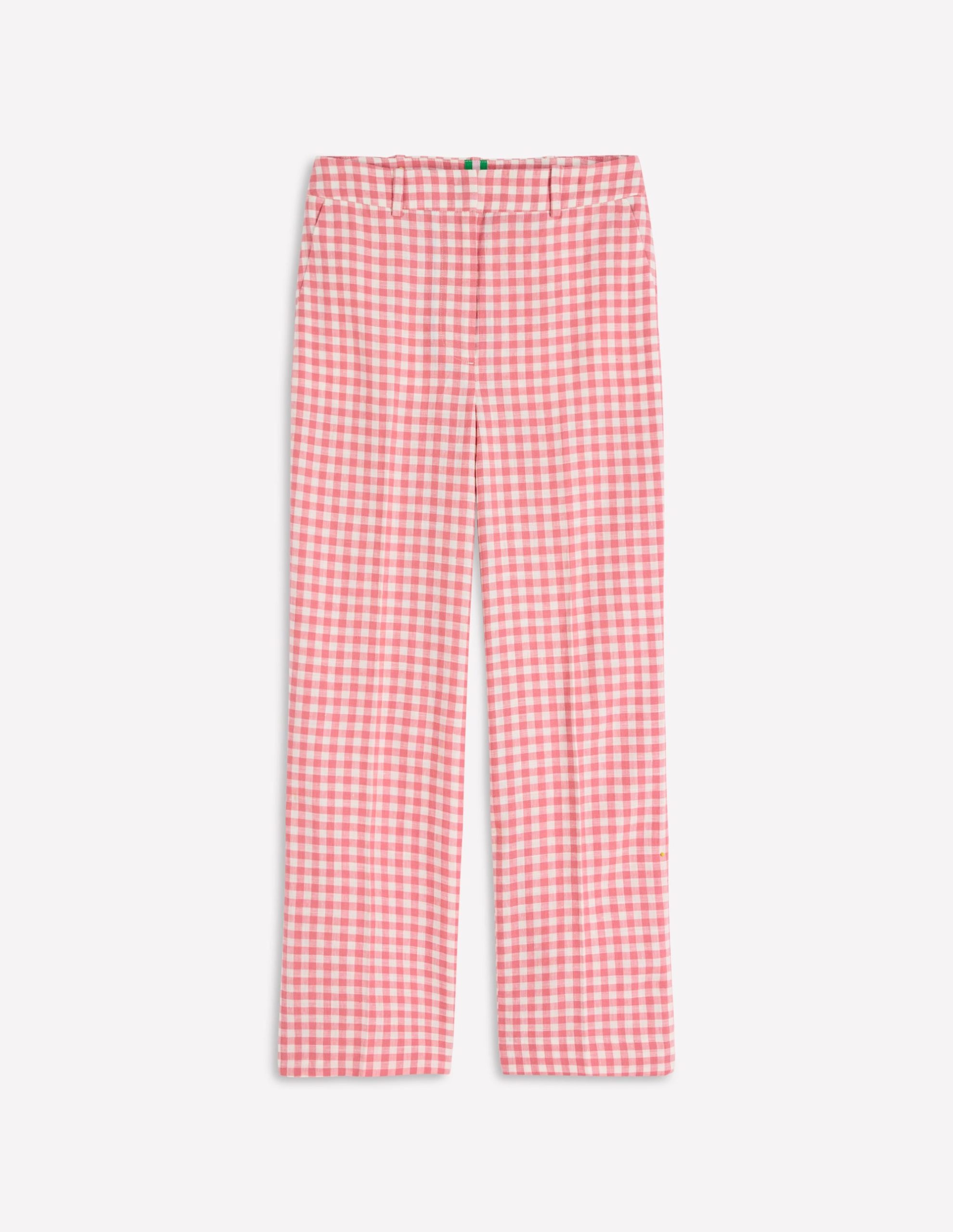 Canonbury 7/8 Linen Pants-Vintage Rose Gingham - Image 7