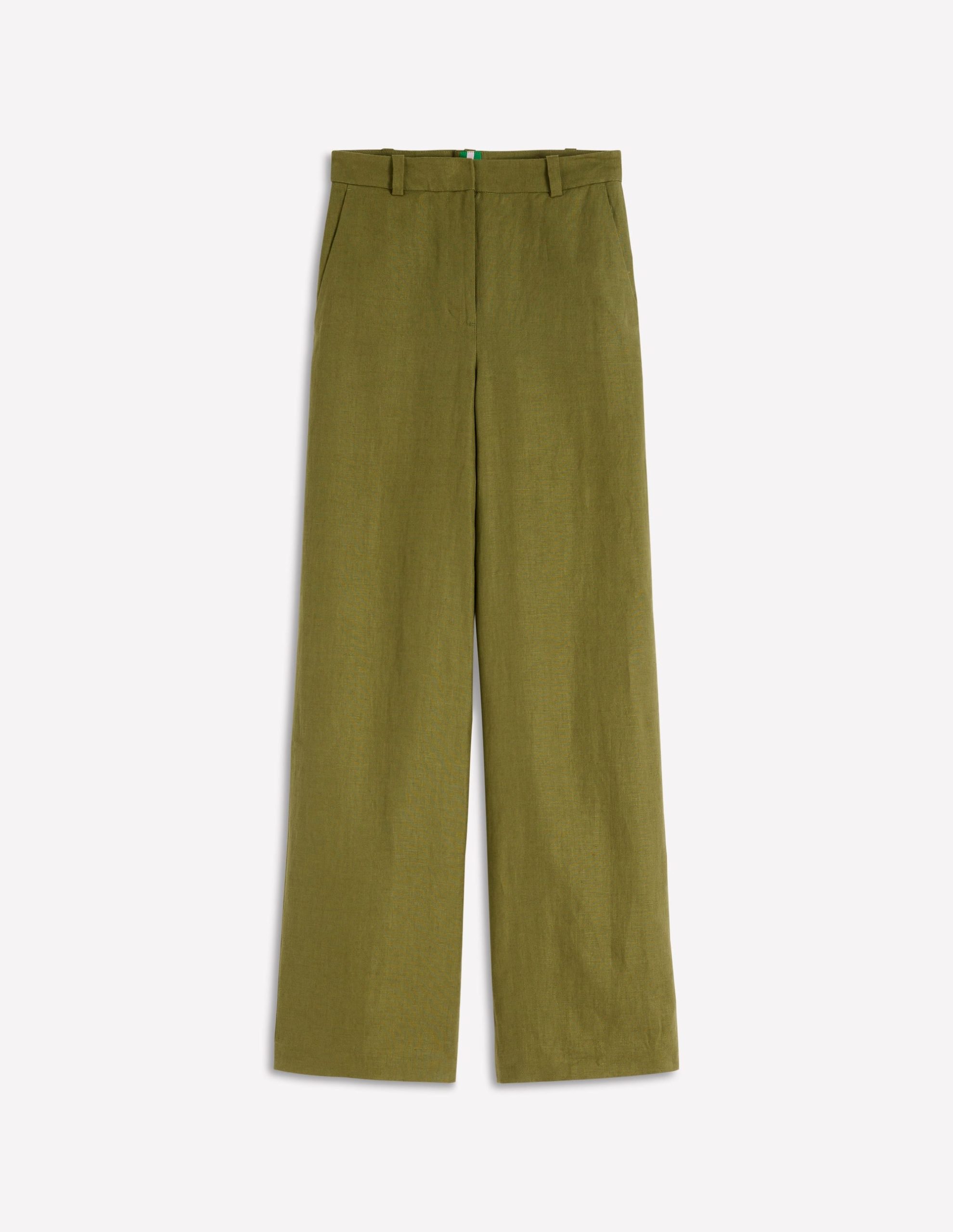 Belgravia Linen Pants-Olive Green - Image 6