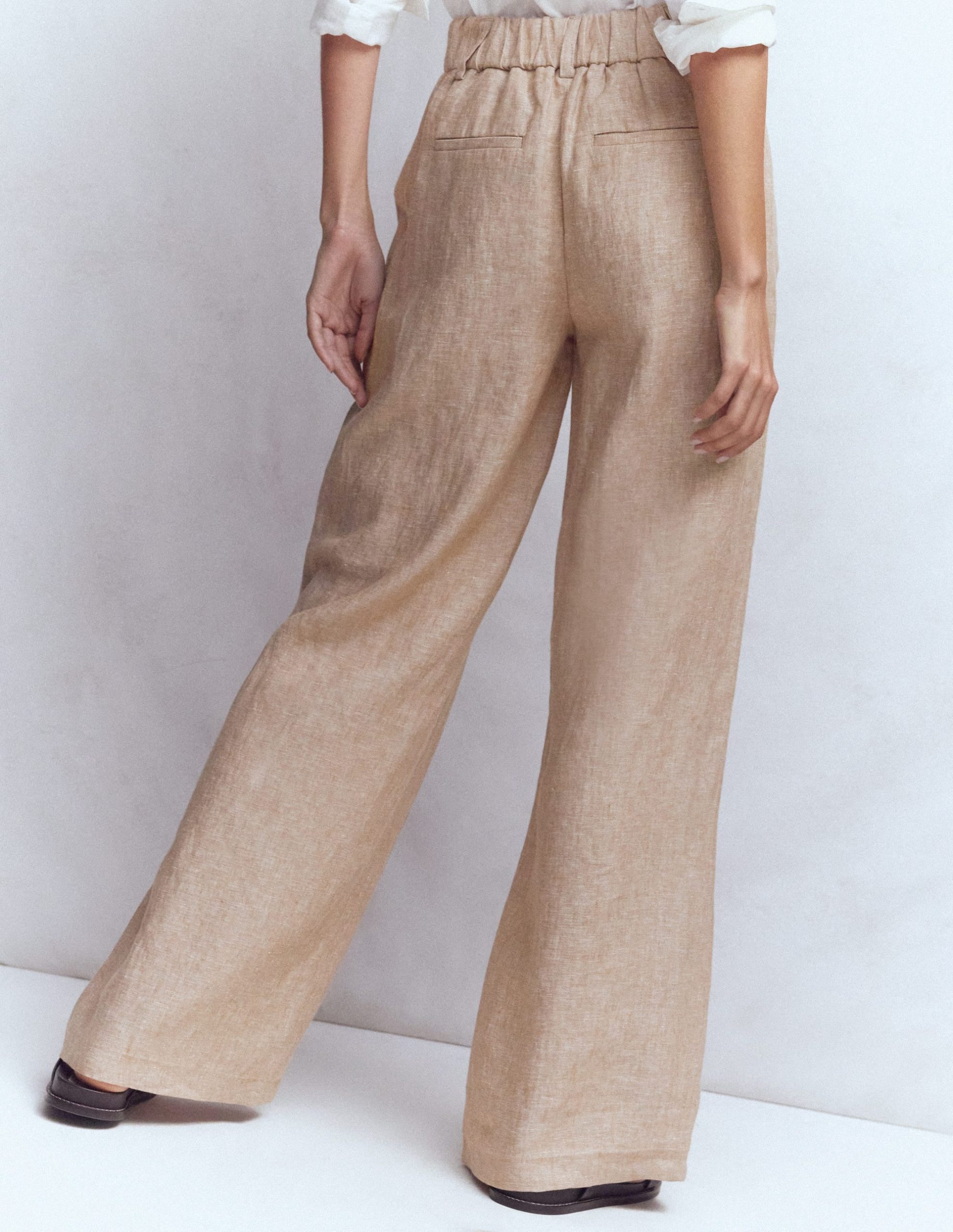 Kensington Linen Pants-Cappuccino Chambray - Image 3