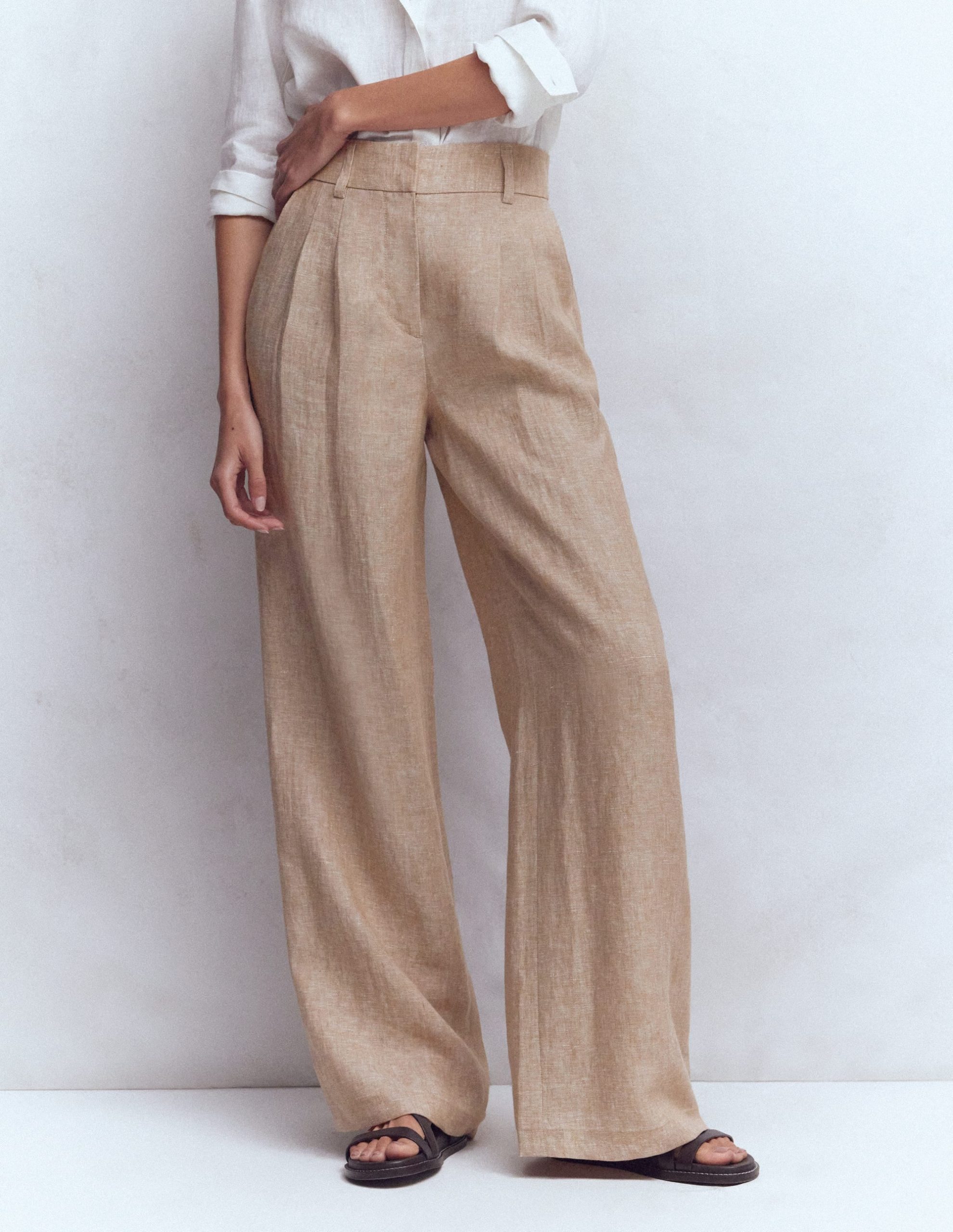 Kensington Linen Pants-Cappuccino Chambray - Image 4