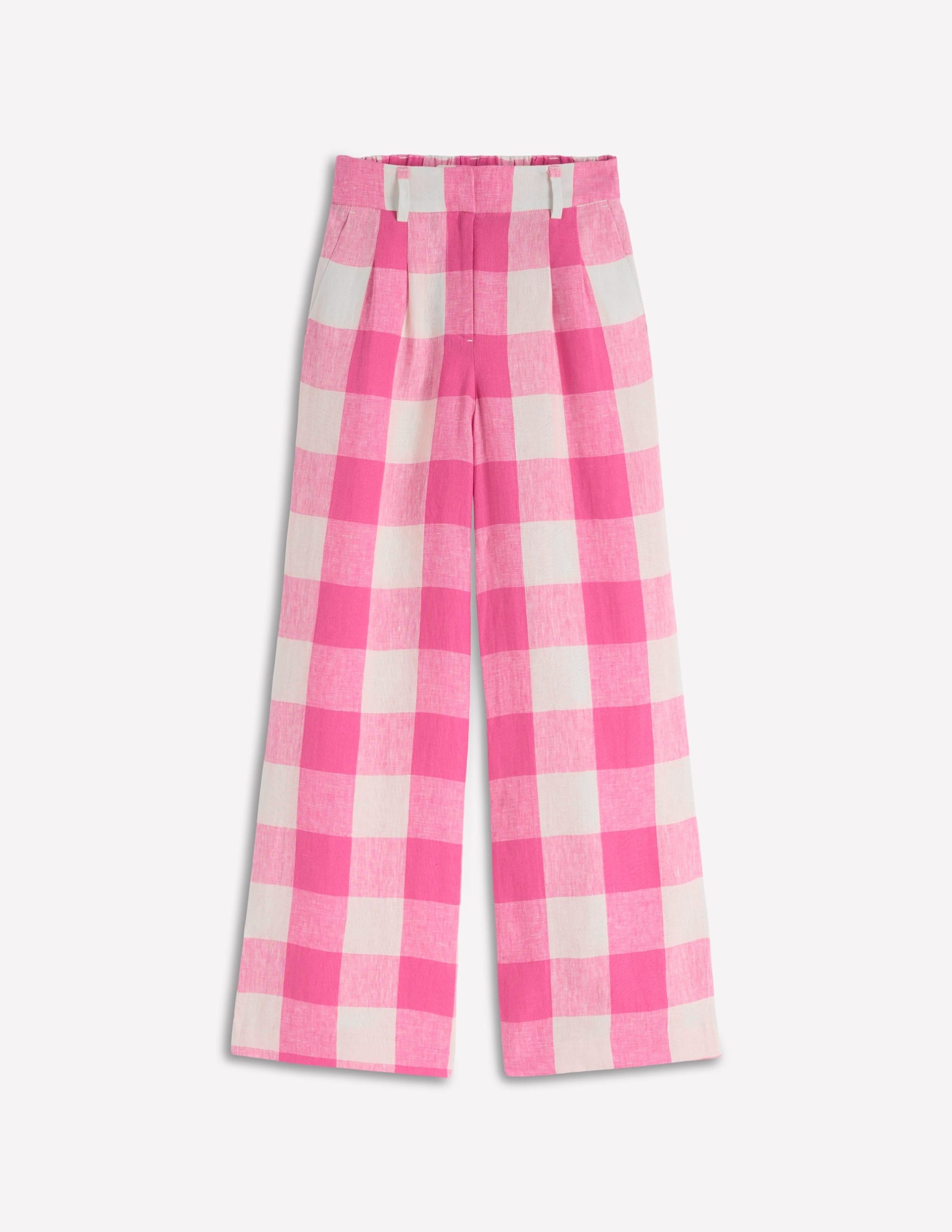 Kensington Linen Pants-Pink Punch Gingham - Image 6