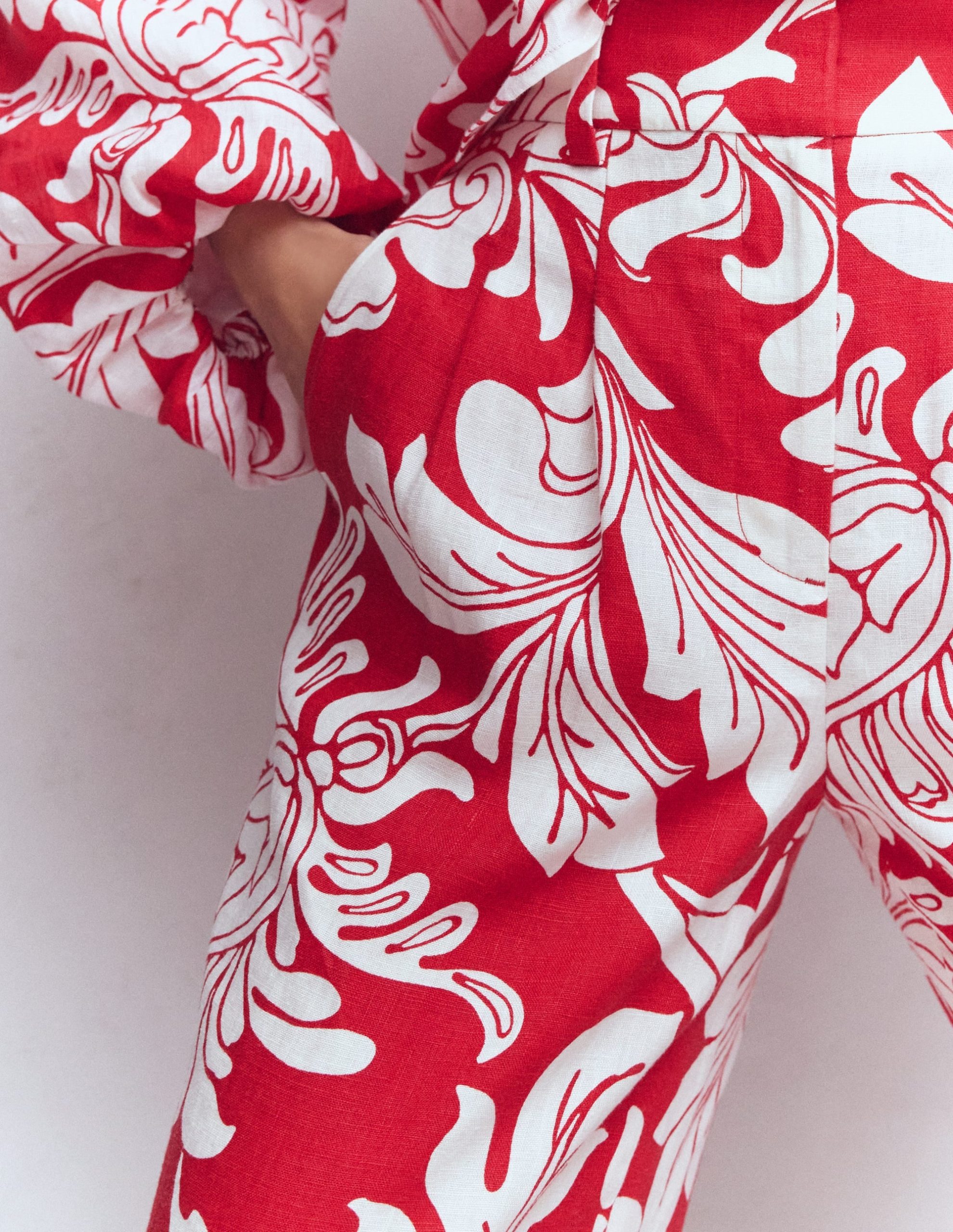 Kensington Linen Pants-Botanical Flourish - Image 2