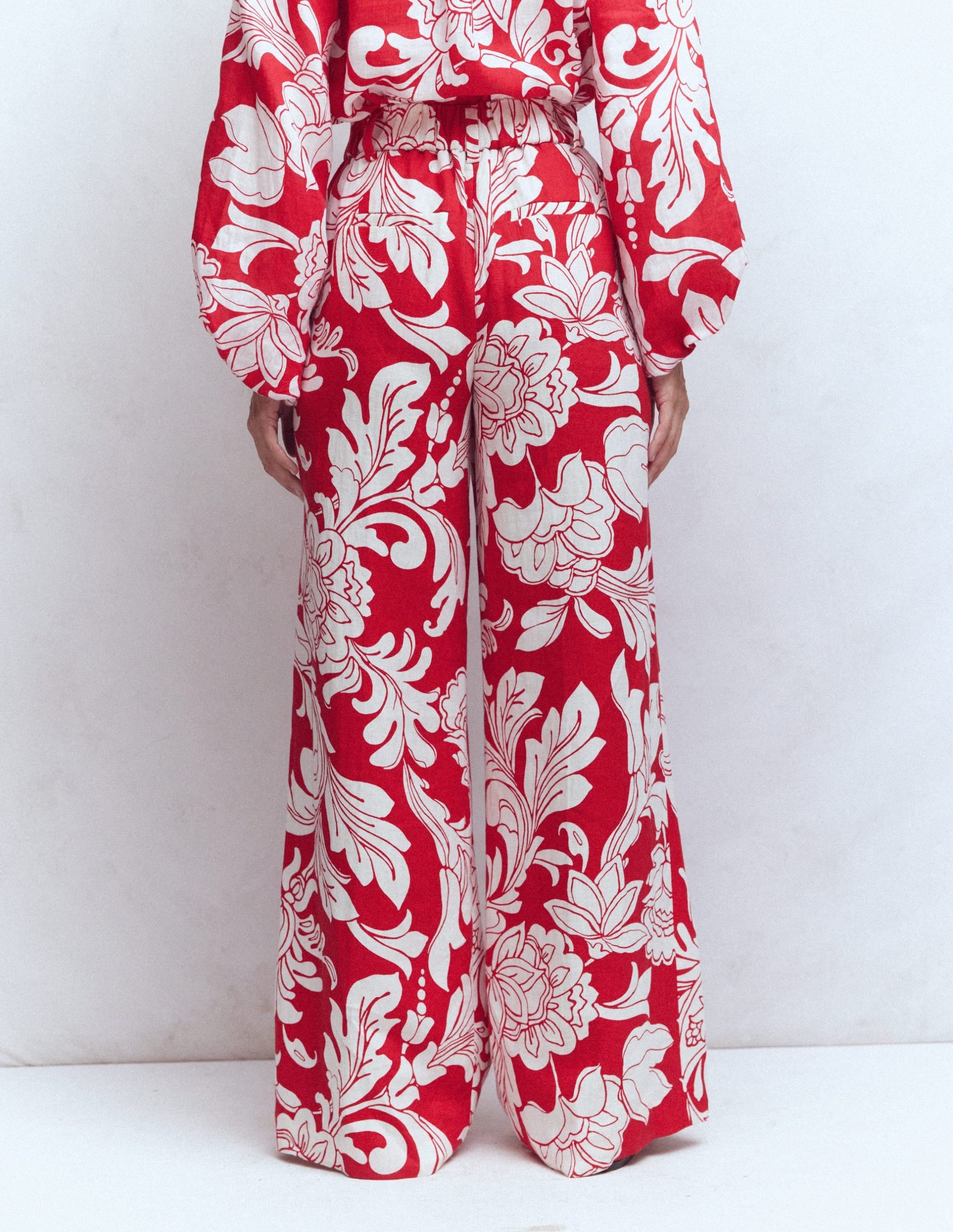 Kensington Linen Pants-Botanical Flourish - Image 3