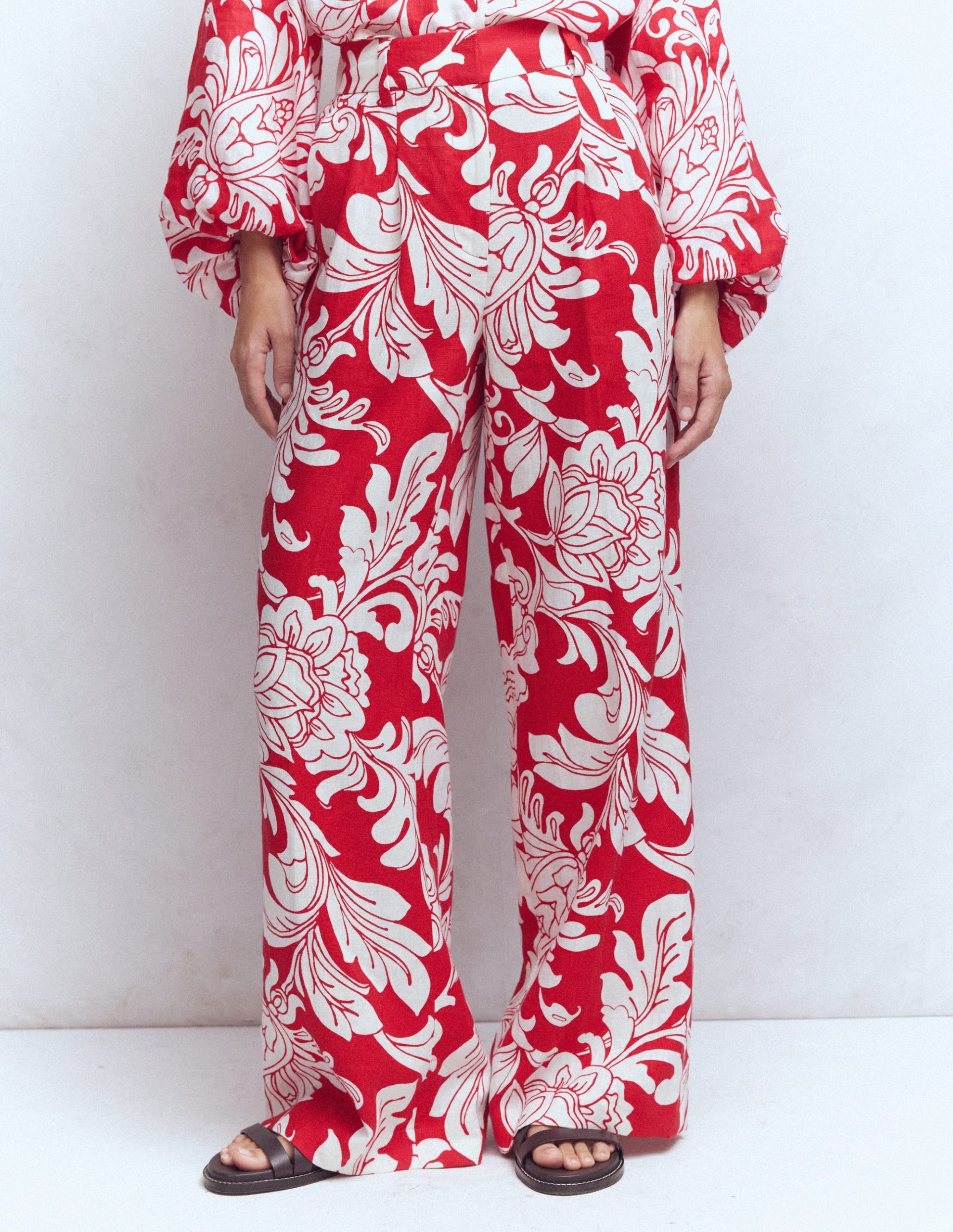Kensington Linen Pants-Botanical Flourish - Image 4