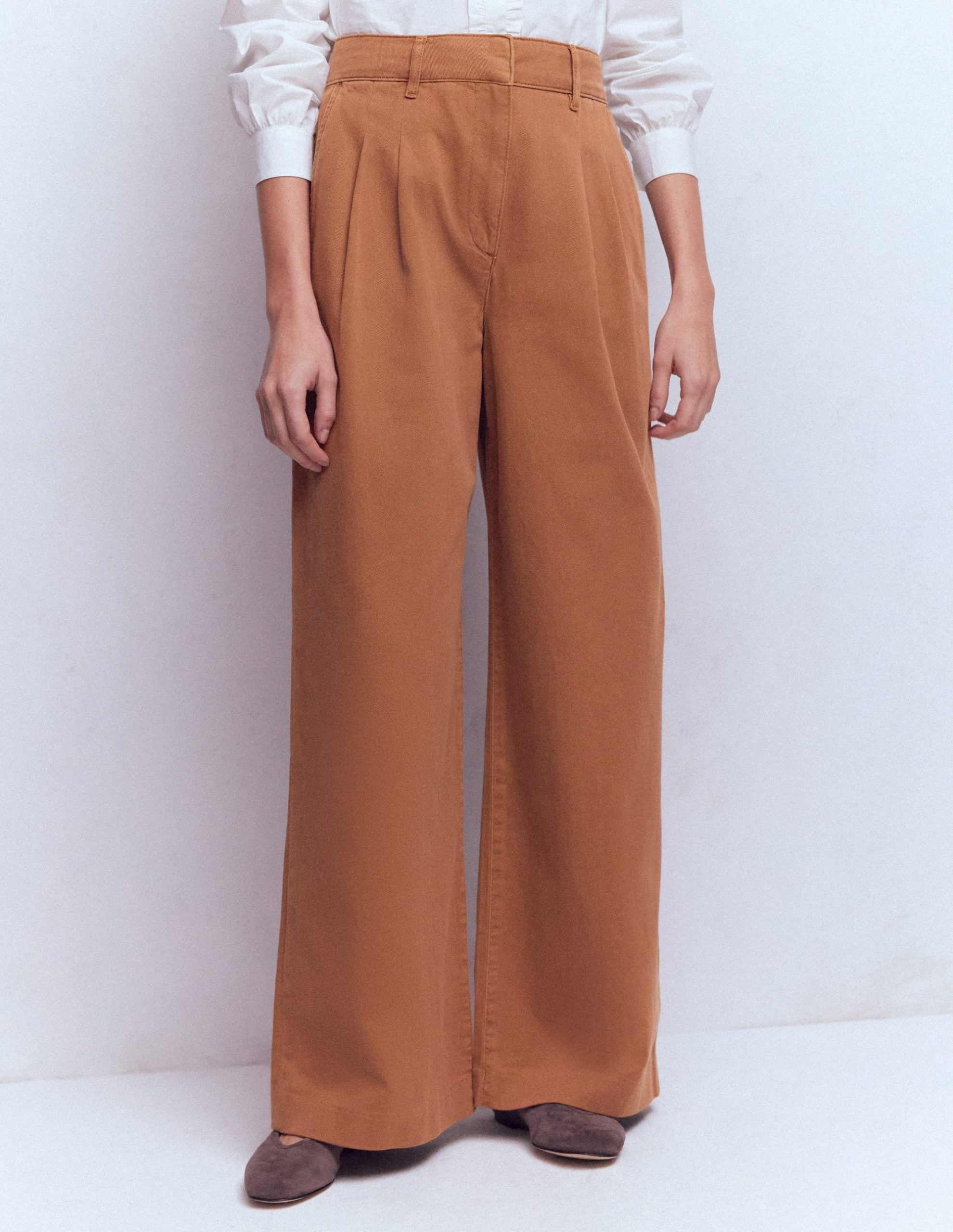 Kensington Wide Leg Pants-Ginger - Image 4