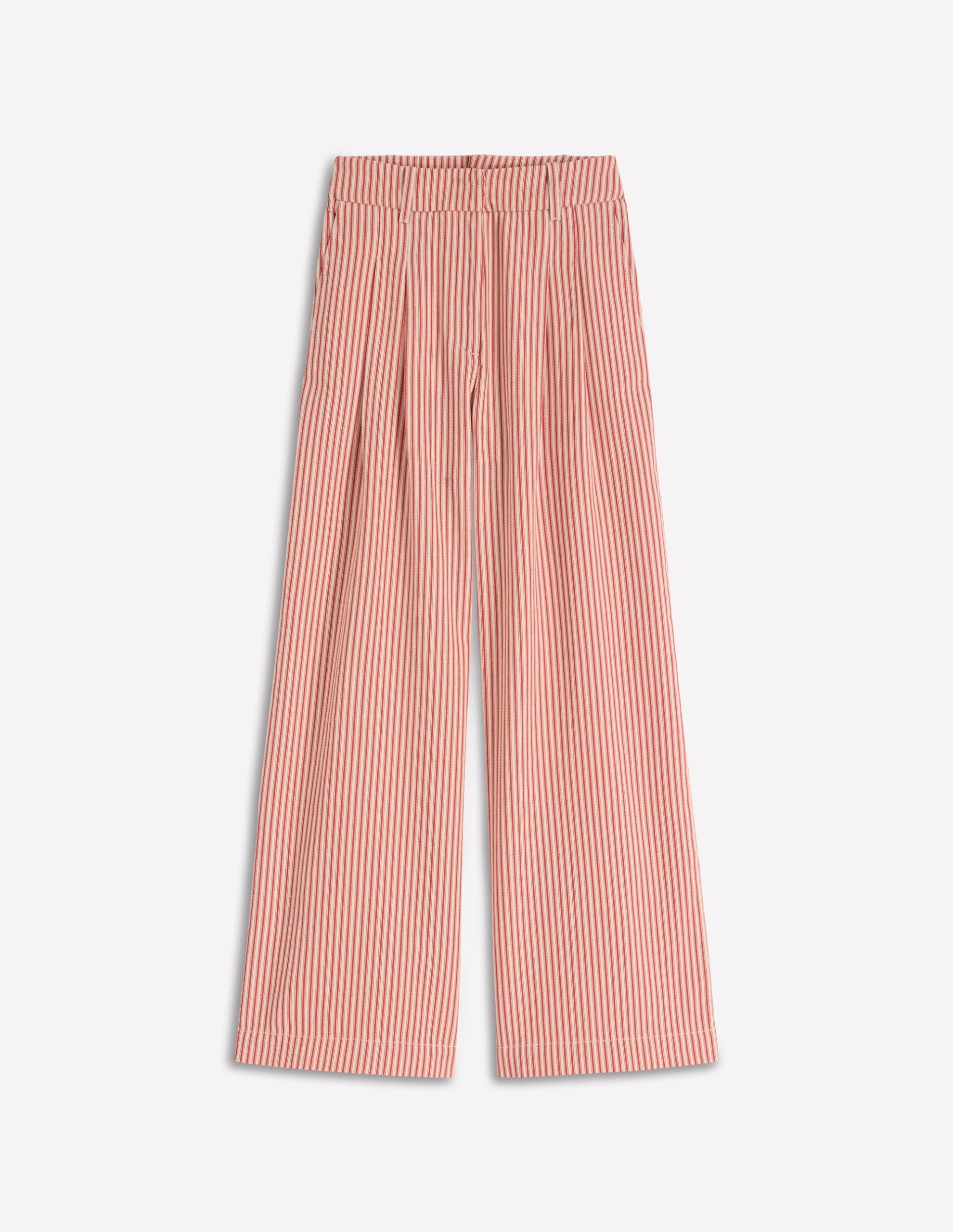 Kensington Wide Leg Pants-Red Ticking Stripe - Image 6