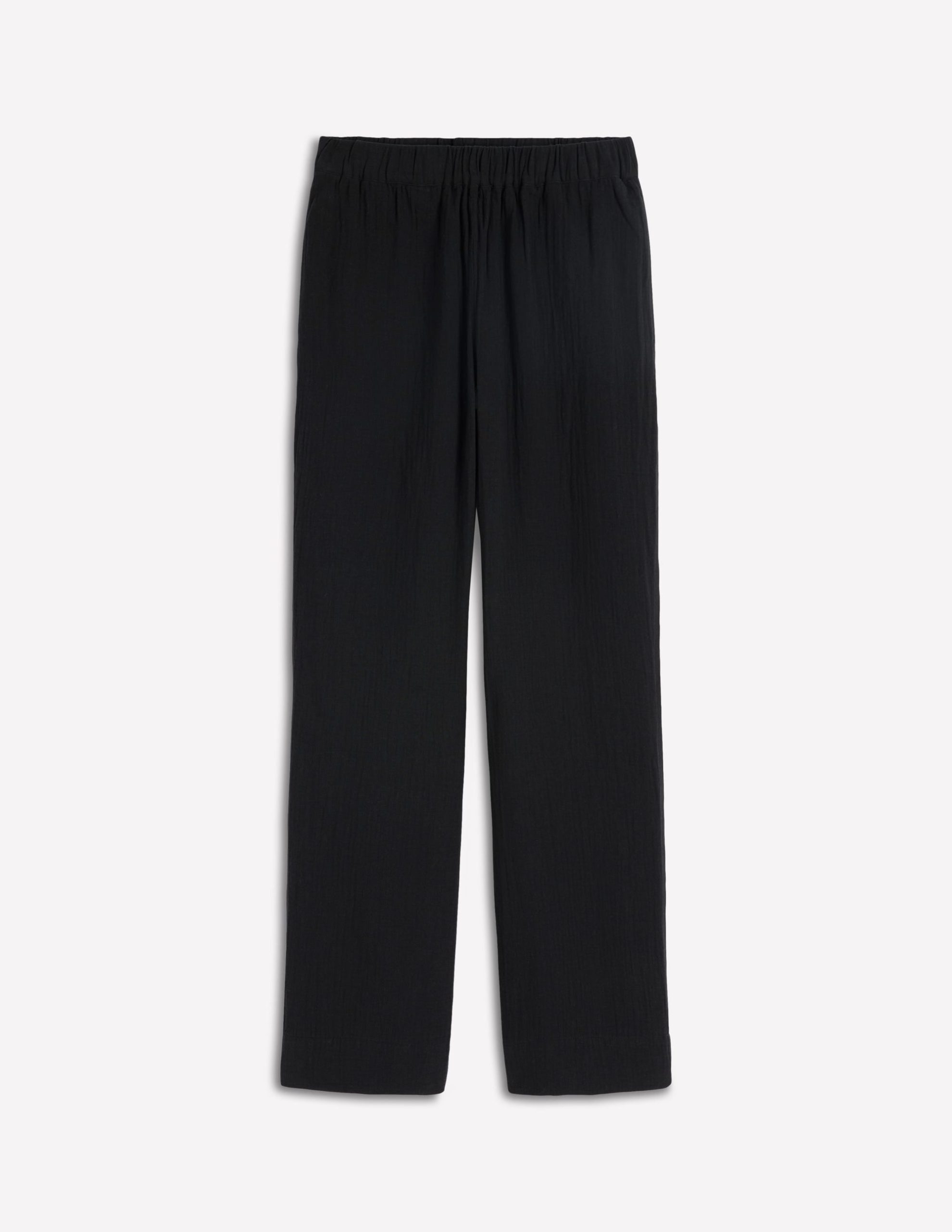 Pull On Double Cloth Pants-Black - Image 5