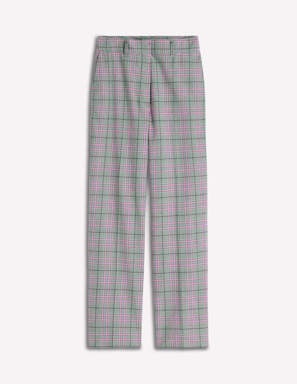 Canonbury Tailored Pants-Green. Pink and Brown Check - Image 7