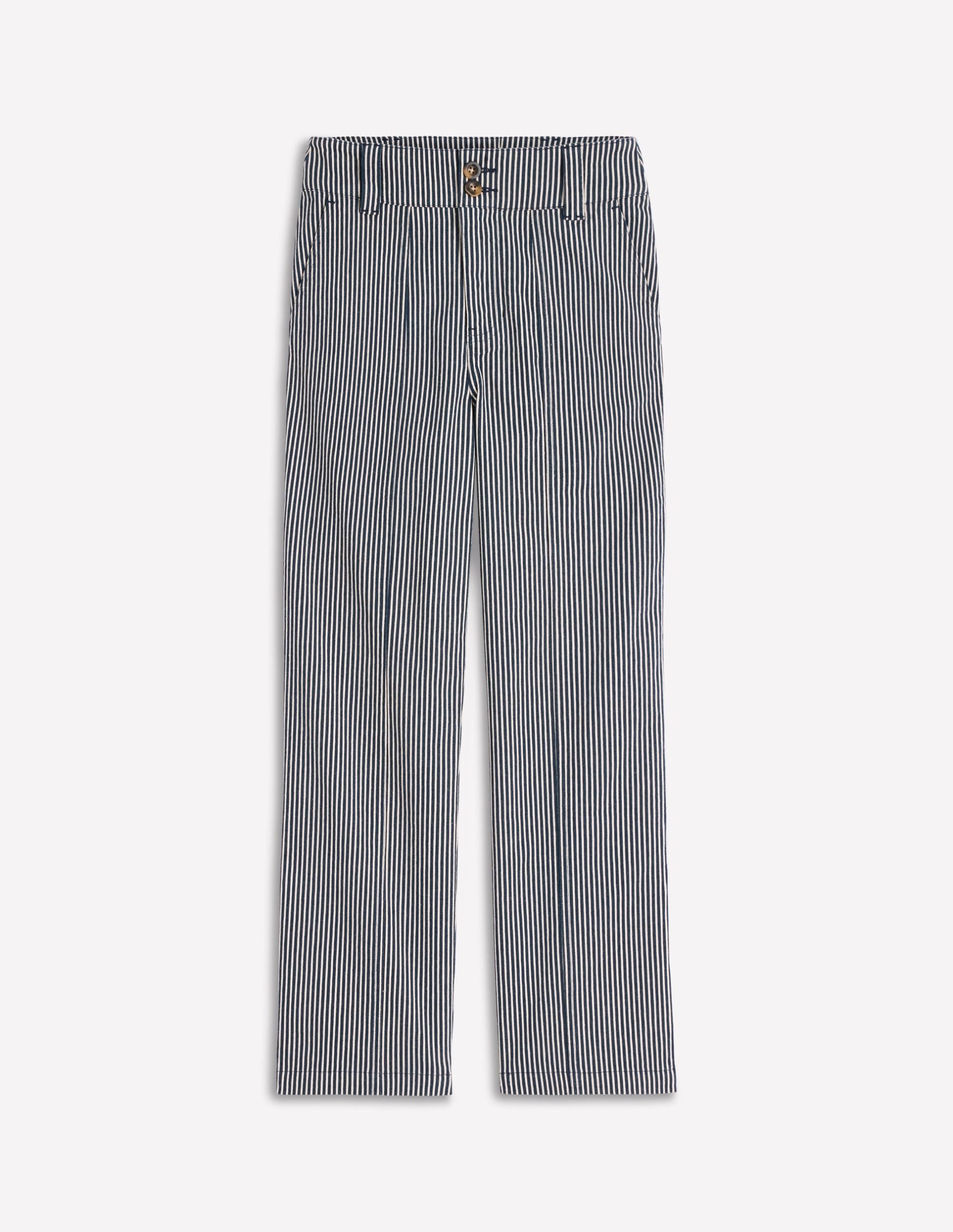Straight Leg Chino Pants-Blue and Ivory Stripe - Image 6