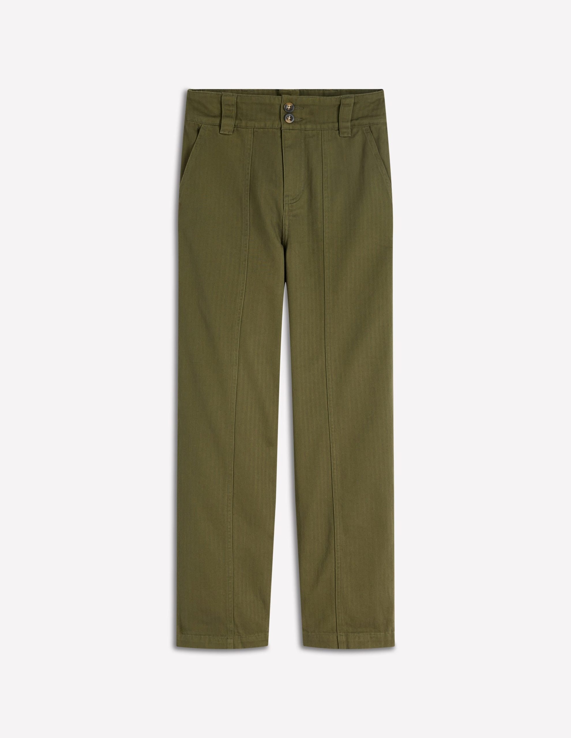 Straight Leg Chino Pants-Woodland Green Herringbone - Image 5