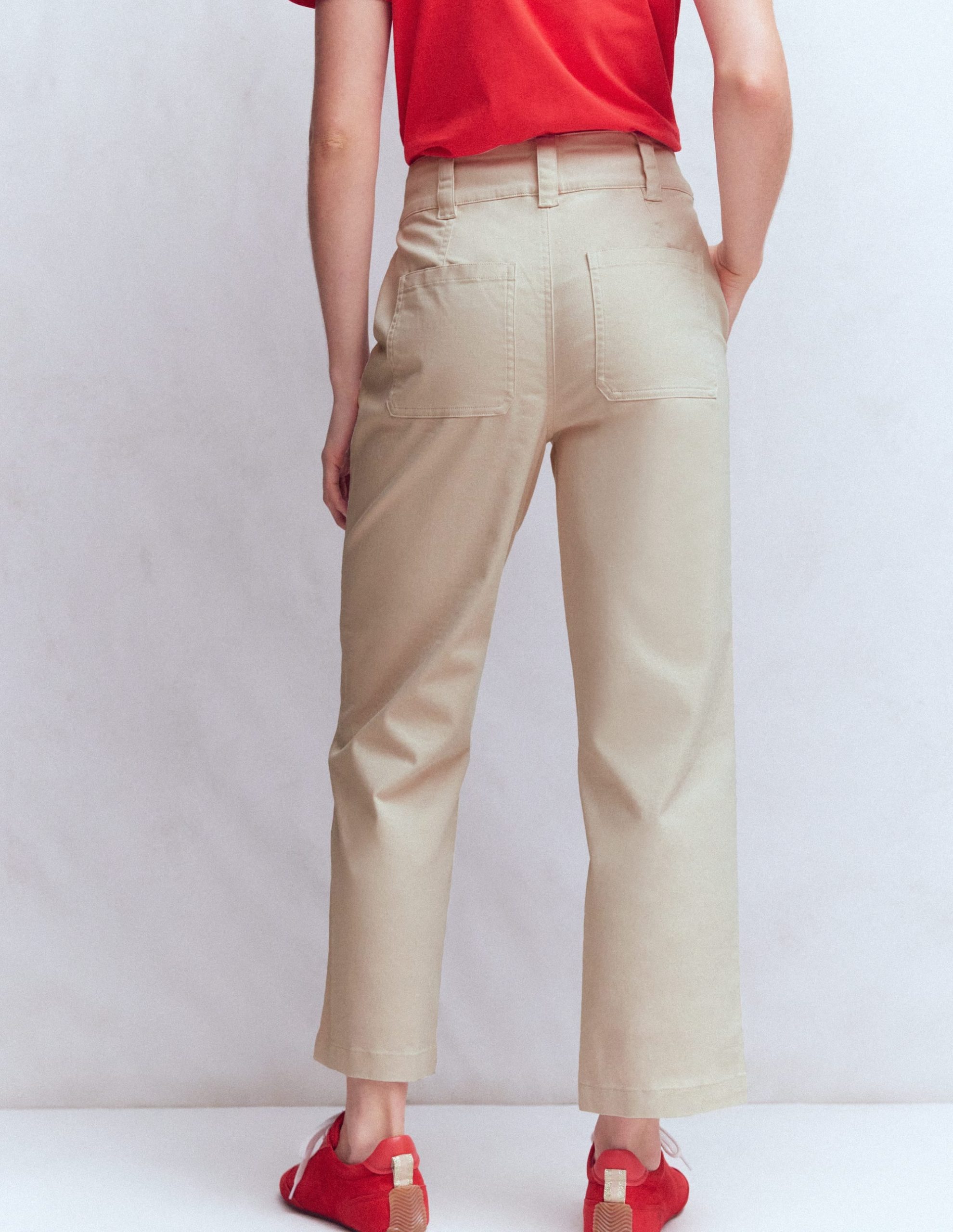 Straight Leg Chino Pants-Almond Milk - Image 3