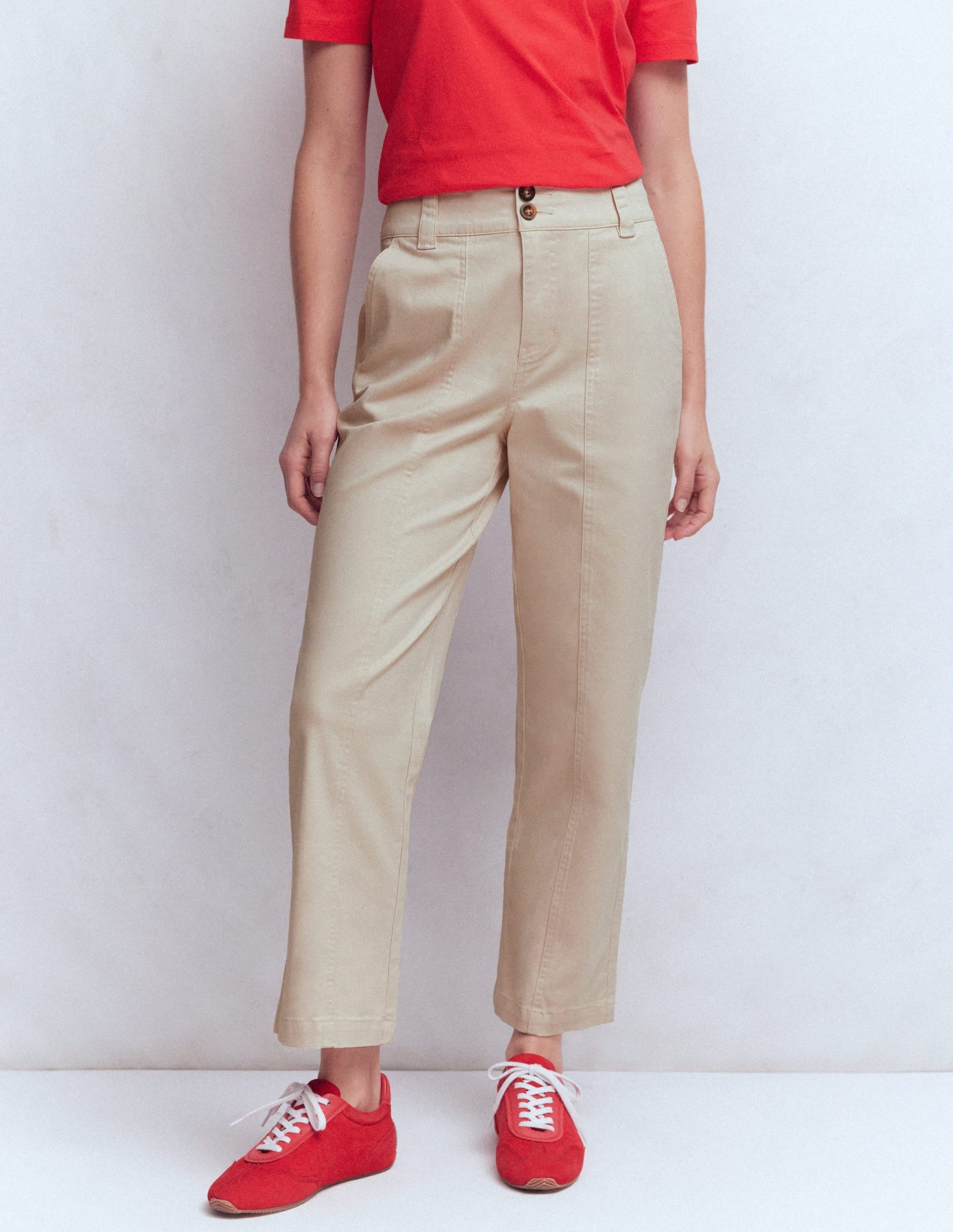 Straight Leg Chino Pants-Almond Milk - Image 4