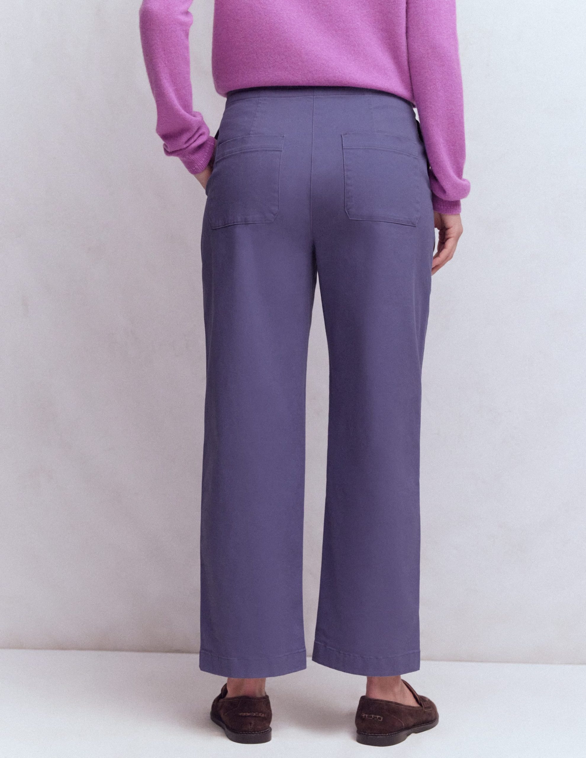 Barrel Leg Chino Pants-Purple Thistle - Image 3