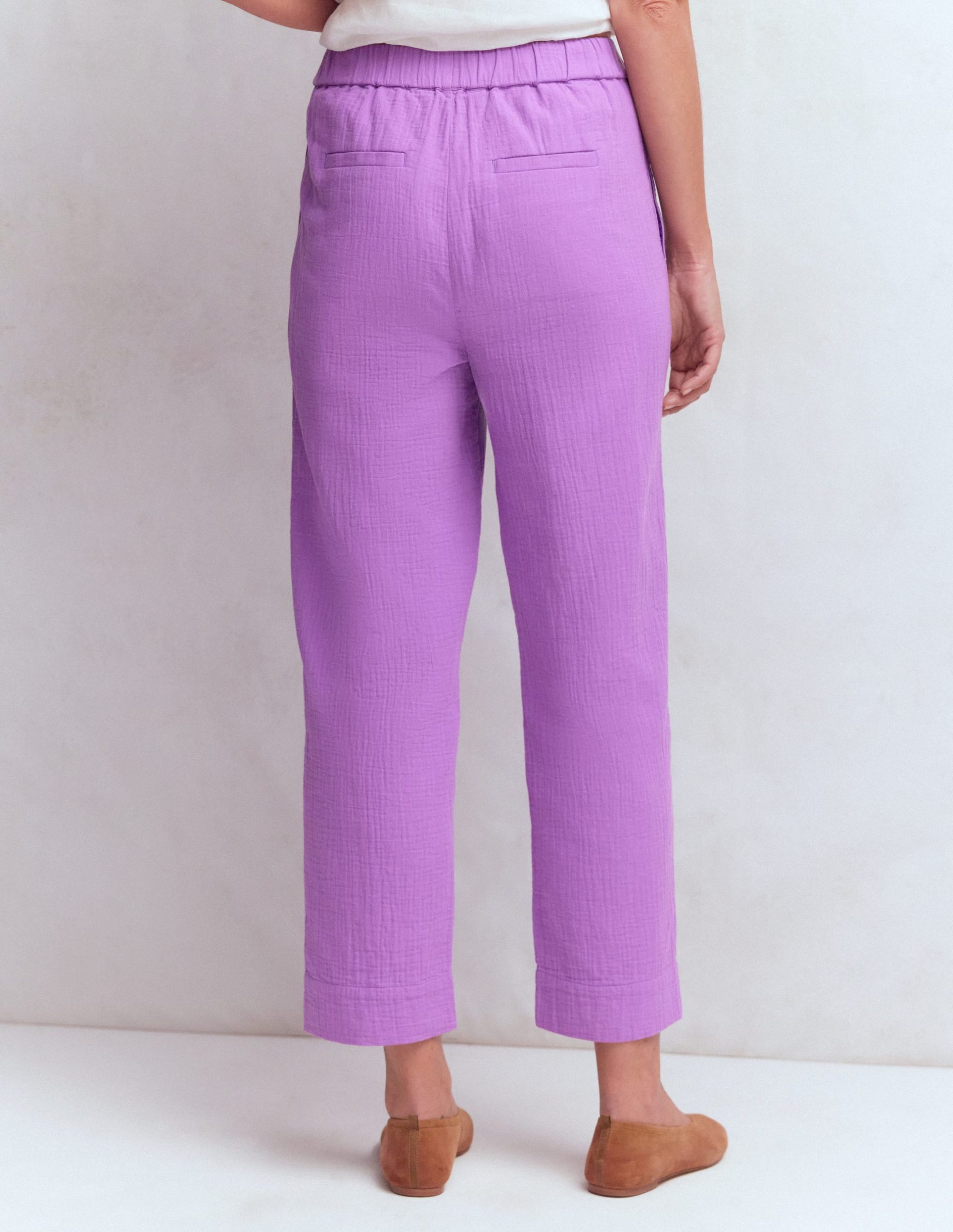 Double Cloth Crop Pants-Amethyst Purple - Image 3