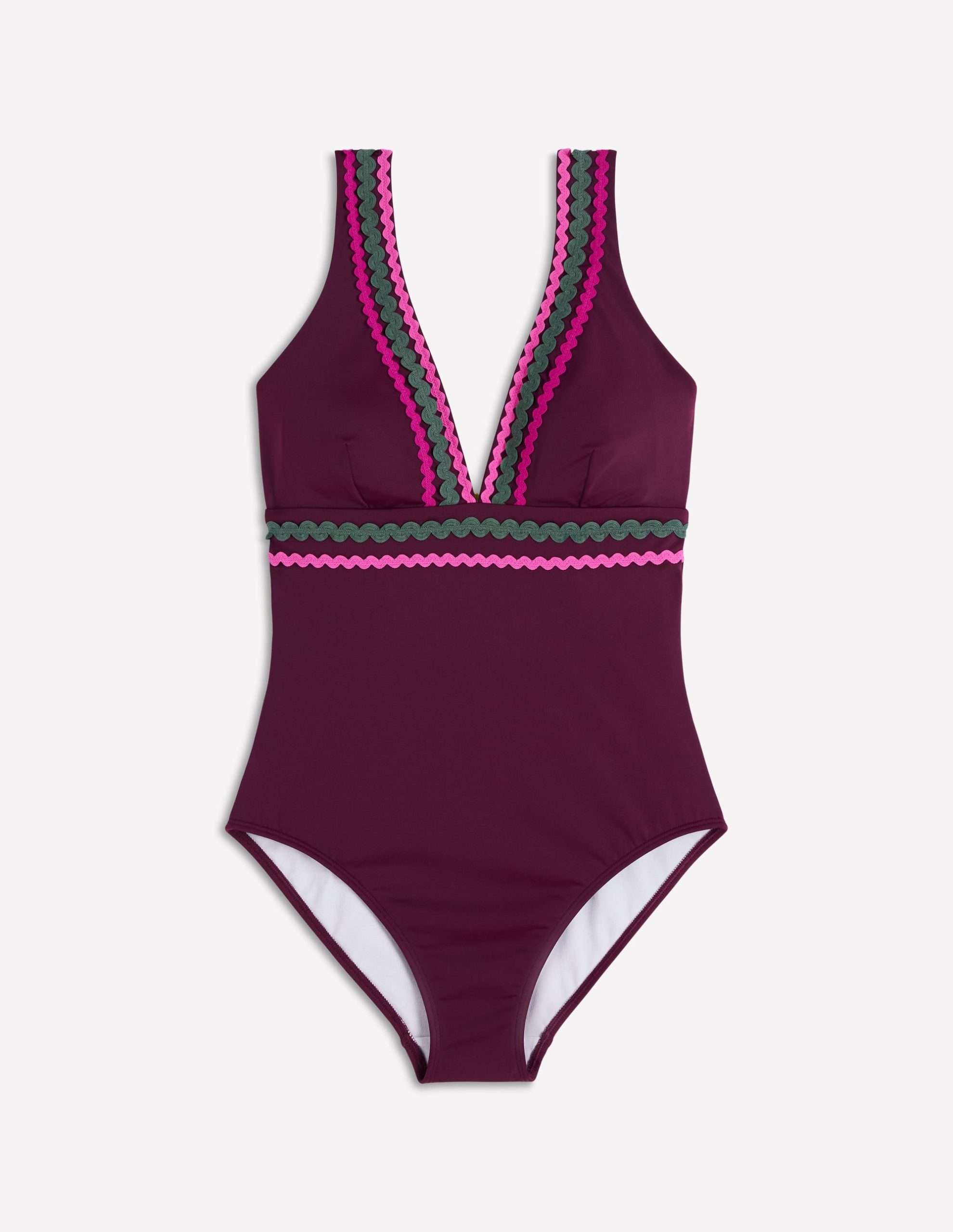 Porto V-neck Swimsuit-Chocberry - Image 5