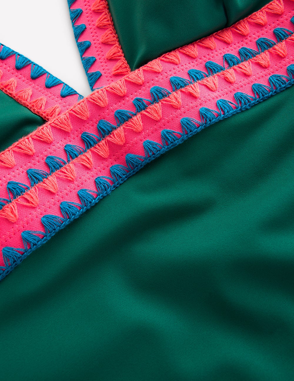 Porto V-neck Swimsuit-Mangrove Green. Embroidery - Image 10