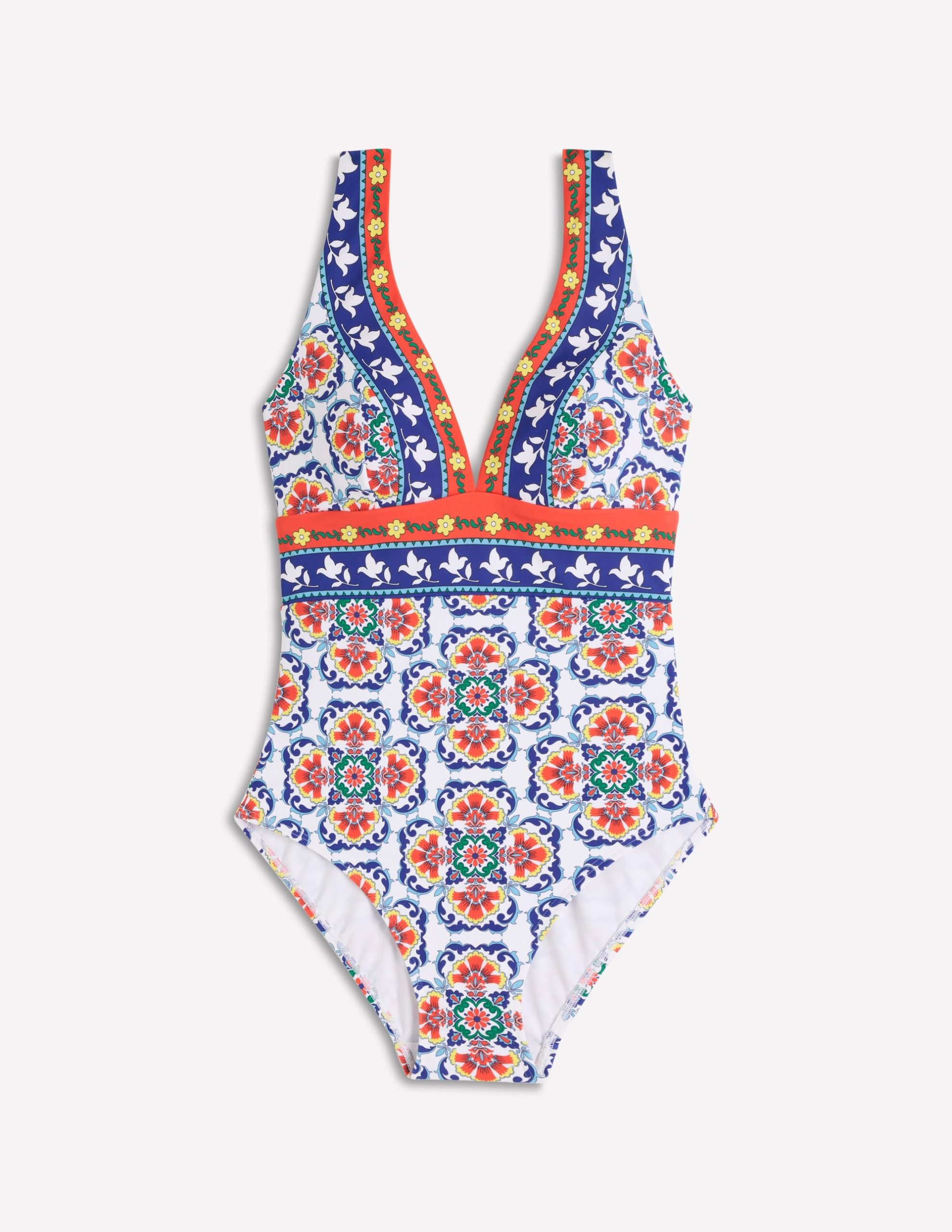 Porto V-neck Swimsuit-Multi. Ornamental Trellis - Image 5