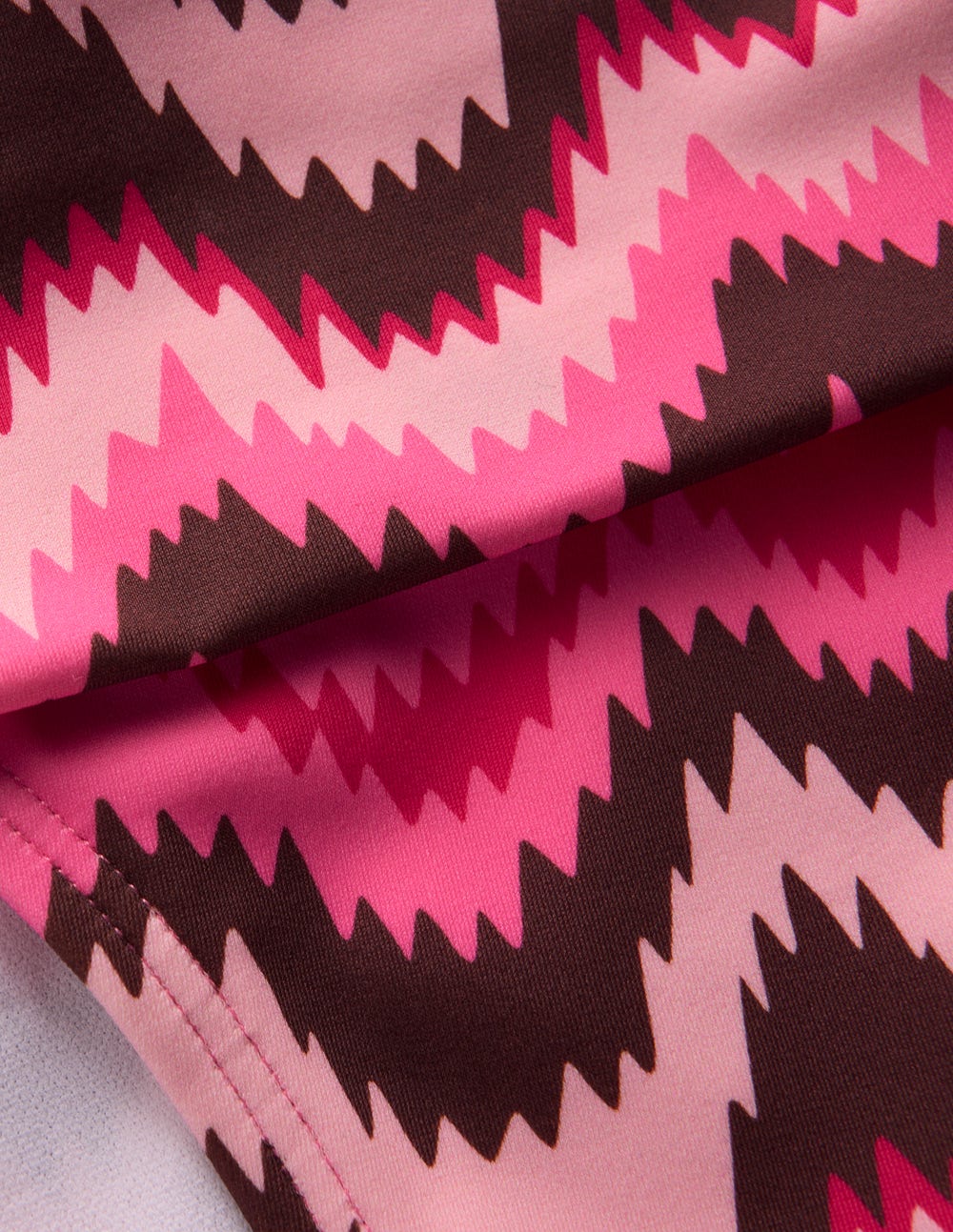 Classic Fold Bikini Bottoms-Pink. Zig zag Wave - Image 8
