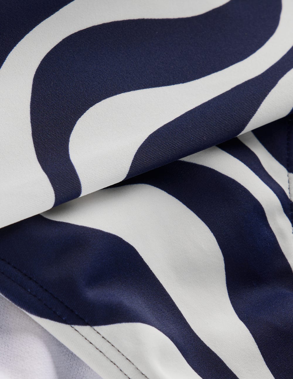 Classic Fold Bikini Bottoms-Navy. Rhythmic Wave - Image 7