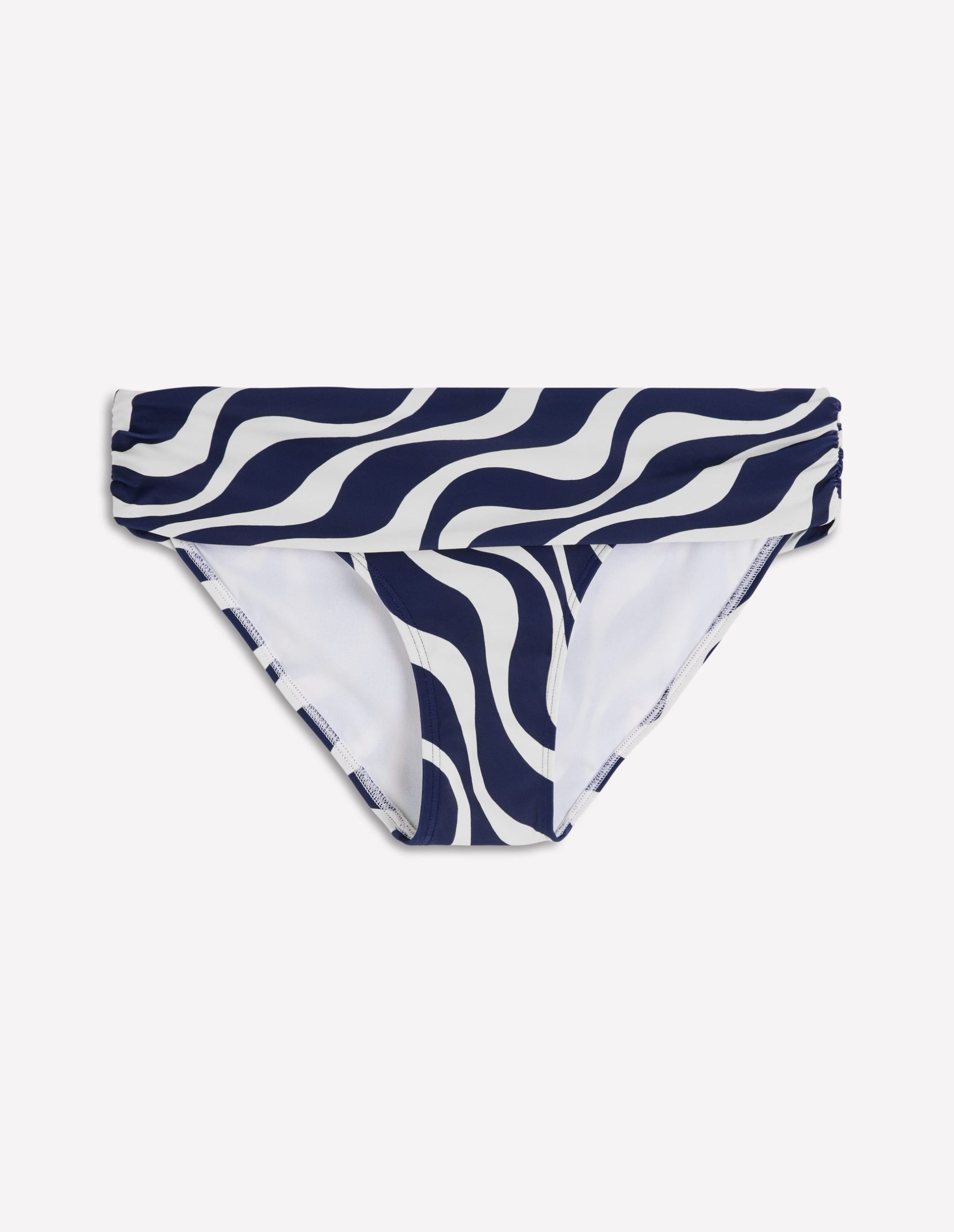 Classic Fold Bikini Bottoms-Navy. Rhythmic Wave - Image 6
