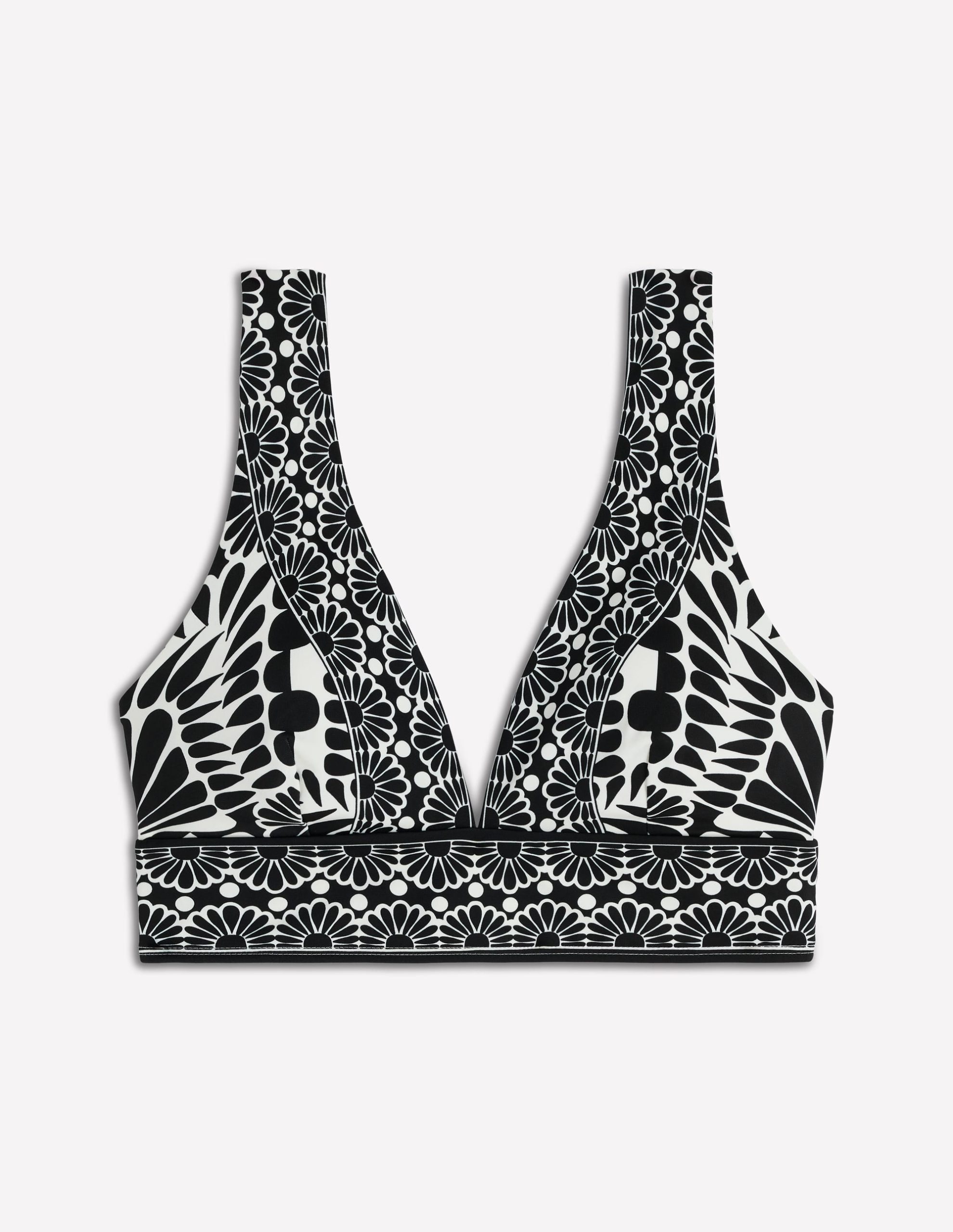Porto V-neck Bikini Top-Black. Geo stamp - Image 5
